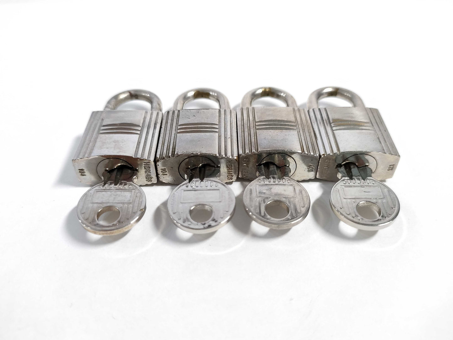 HERMES Silver Cadena Set of 4 Other Accessories