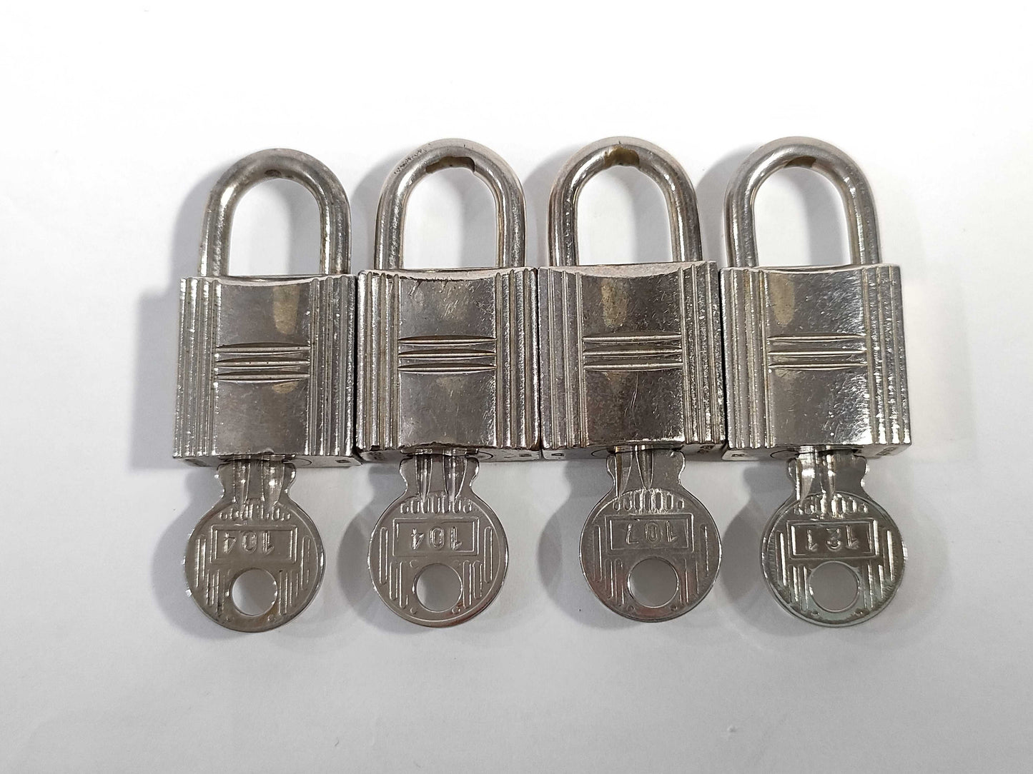 HERMES Silver Cadena Set of 4 Other Accessories