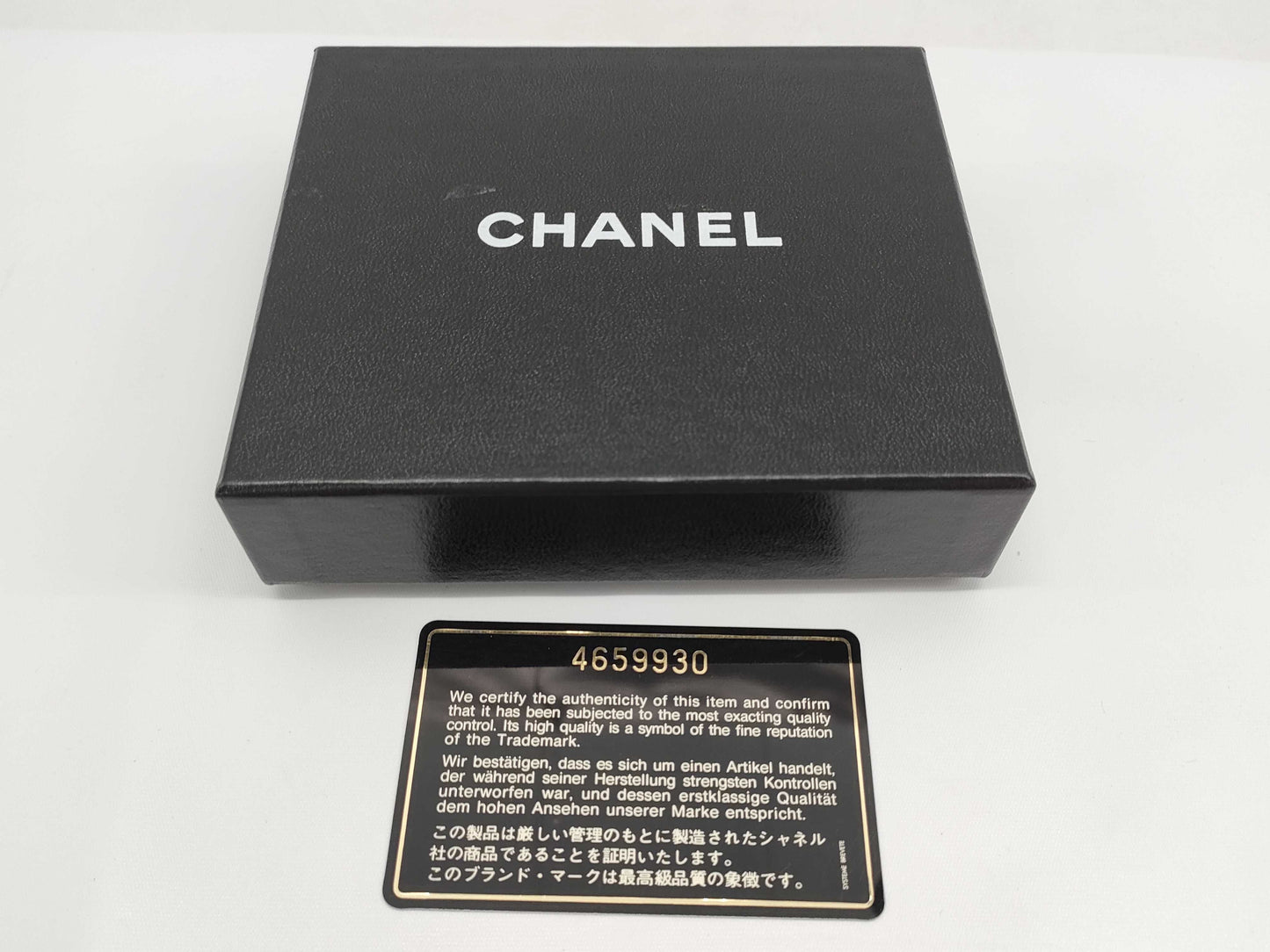 CHANEL Caviar Compact Wallet 4659930 Box, Sticker, Card Holder, Wallet
