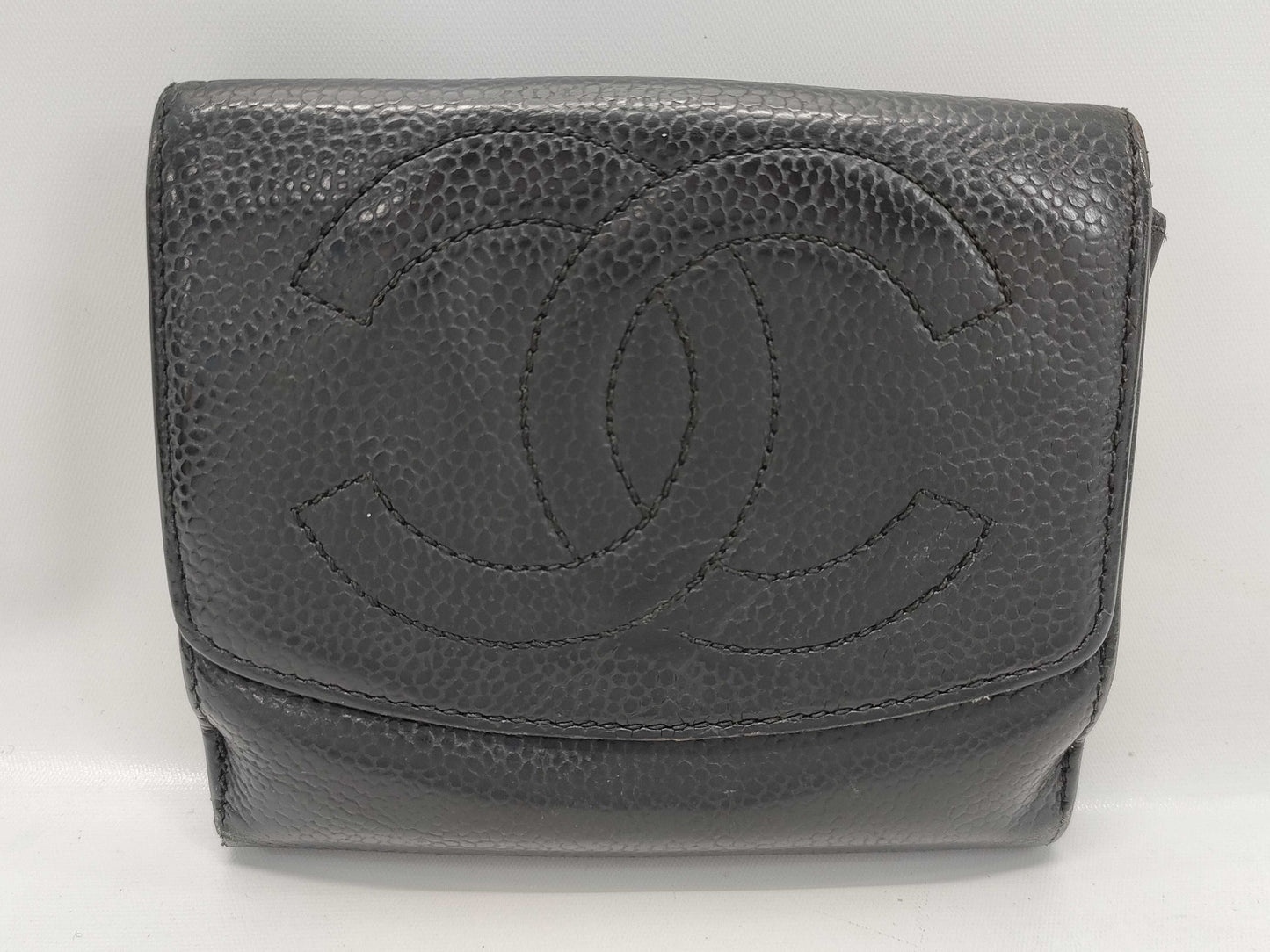 CHANEL Caviar Compact Wallet 4659930 Box, Sticker, Card Holder, Wallet