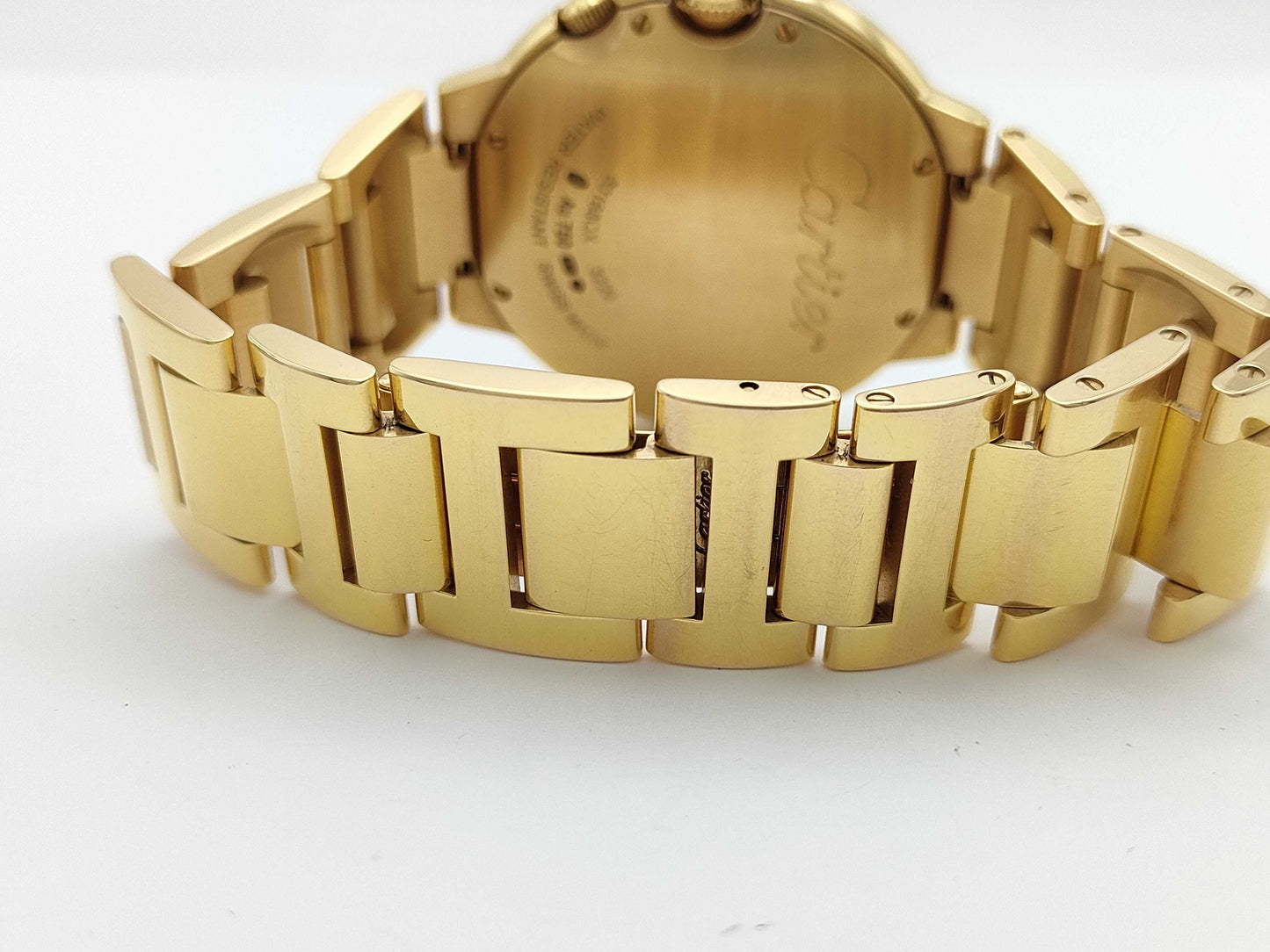Cartier Ballon Bleu W6920035 3220 80168QX Quartz Shell Dial 18K Gold Men's Watch