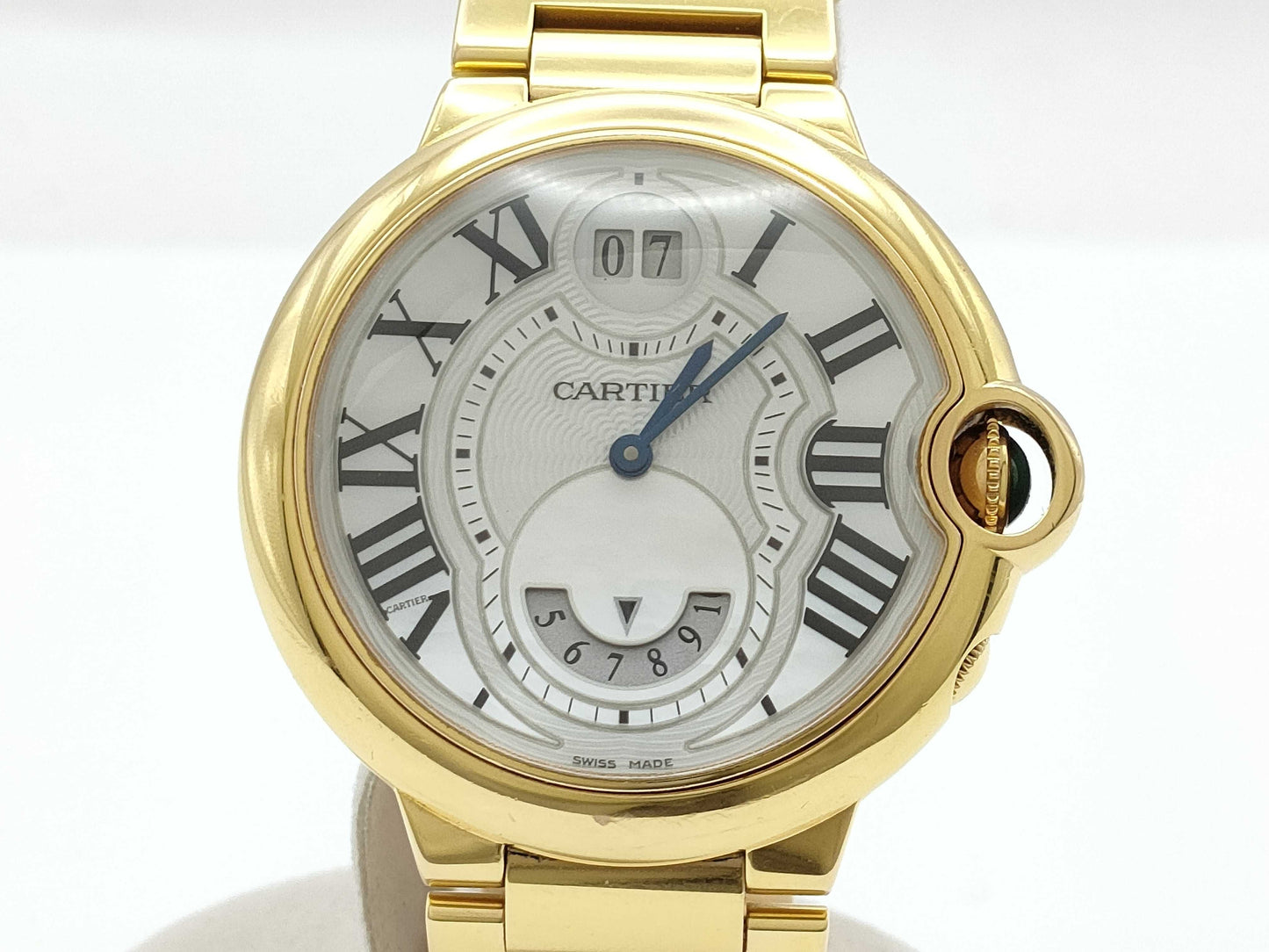 Cartier Ballon Bleu W6920035 3220 80168QX Quartz Shell Dial 18K Gold Men's Watch