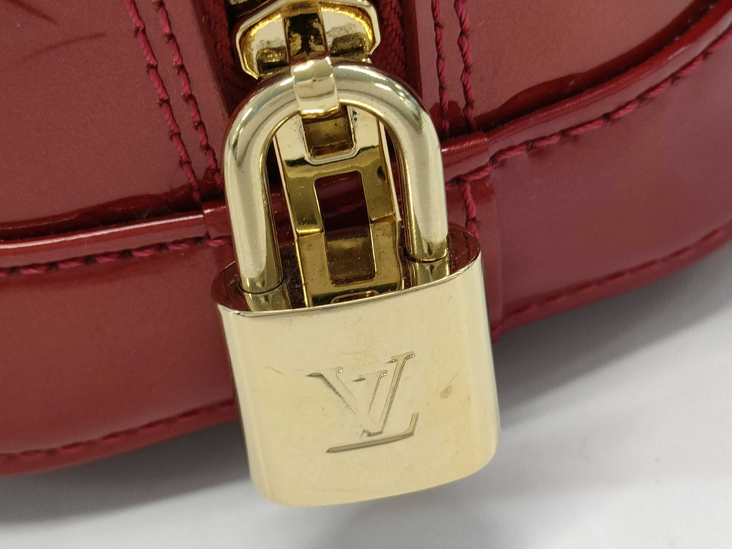 LOUIS VUITTON Vernis Alma BB M91771/MI4059 Rose Indigo Handbag