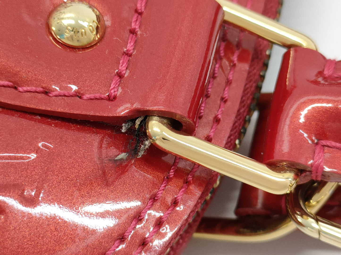LOUIS VUITTON Vernis Alma BB M91771/MI4059 Rose Indigo Handbag