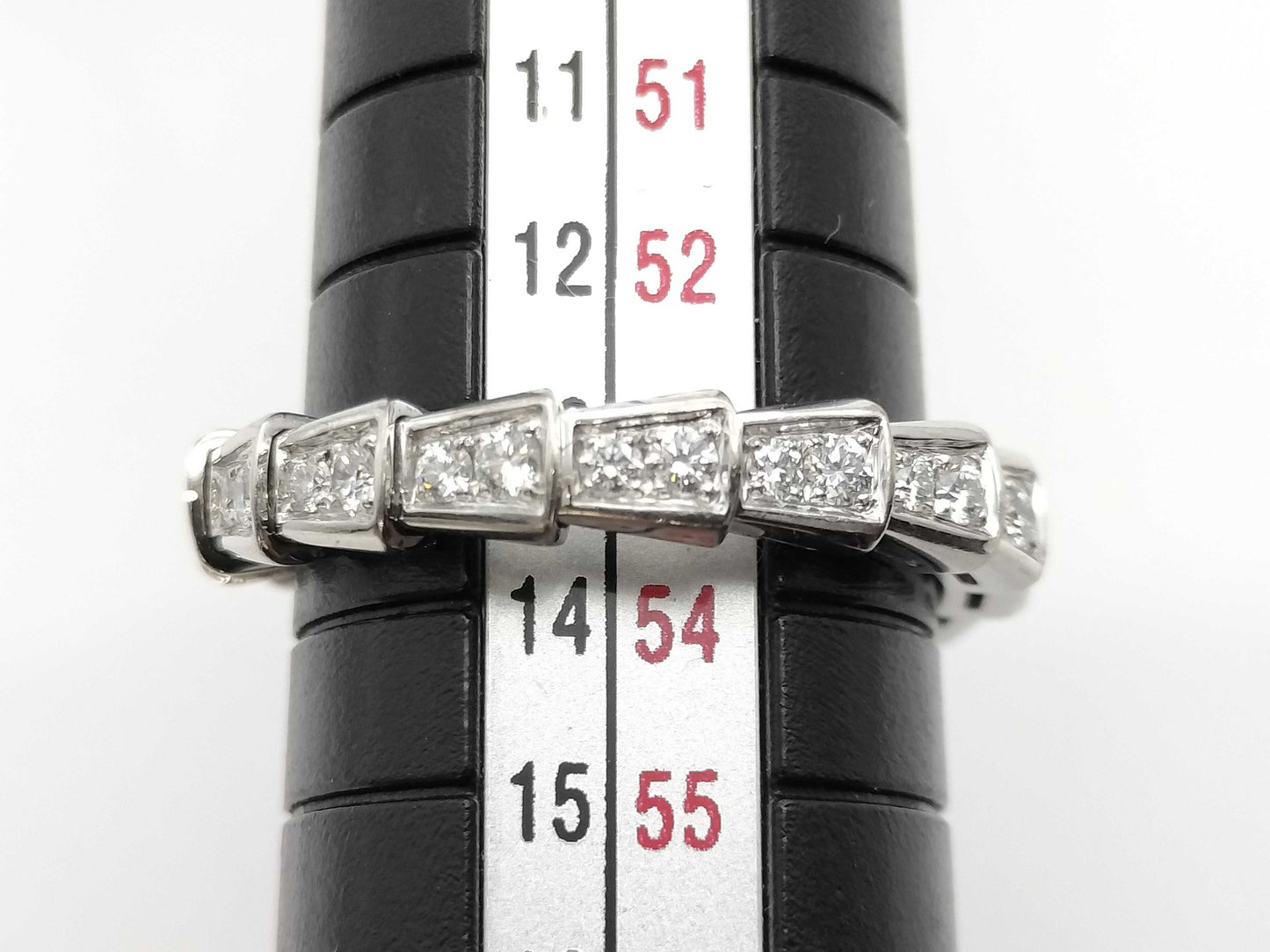 BVLGARI Serpenti Viper L Full Diamond WG Au750 7.0g Ring