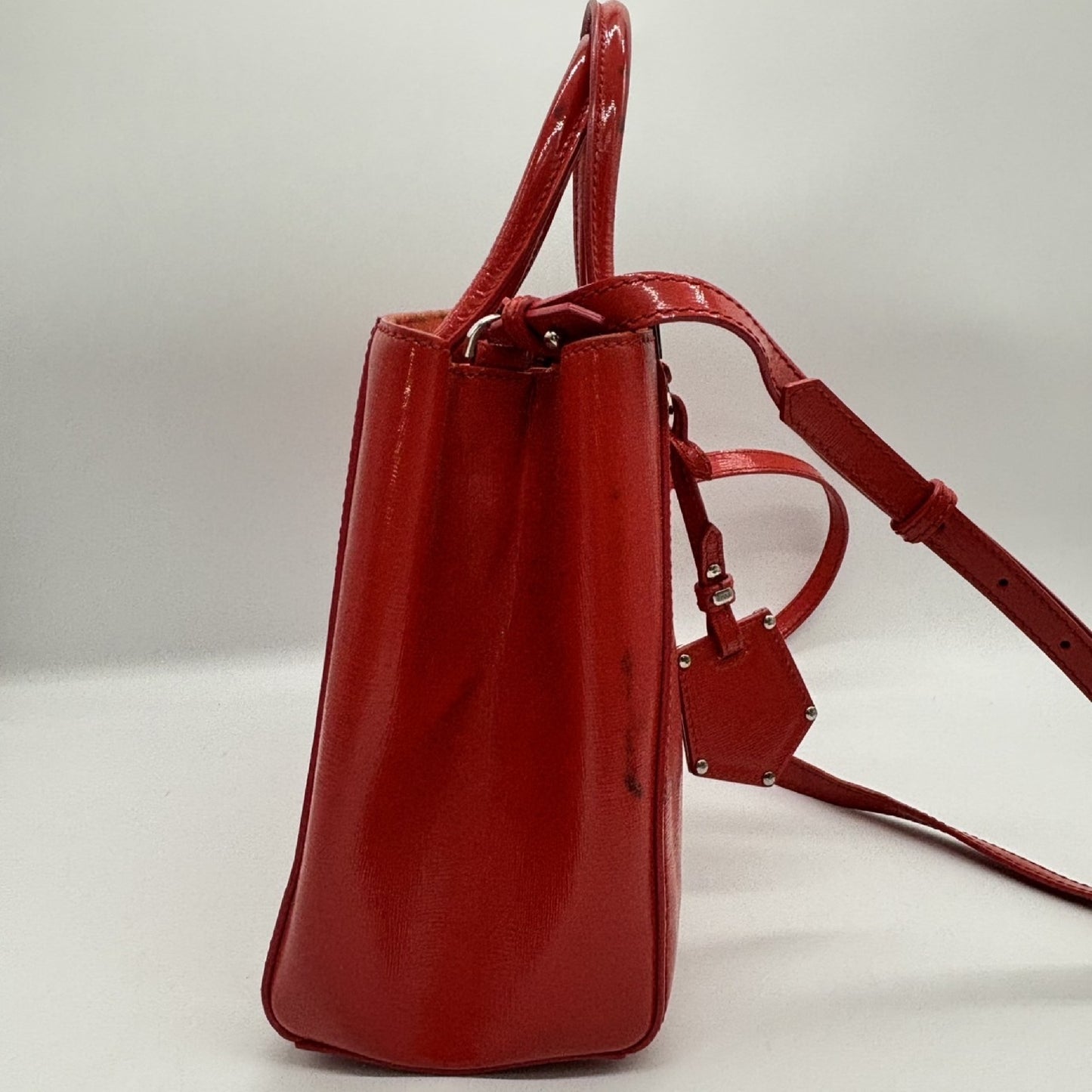 FENDI Toujours 2-Way Shoulder Handbag Red