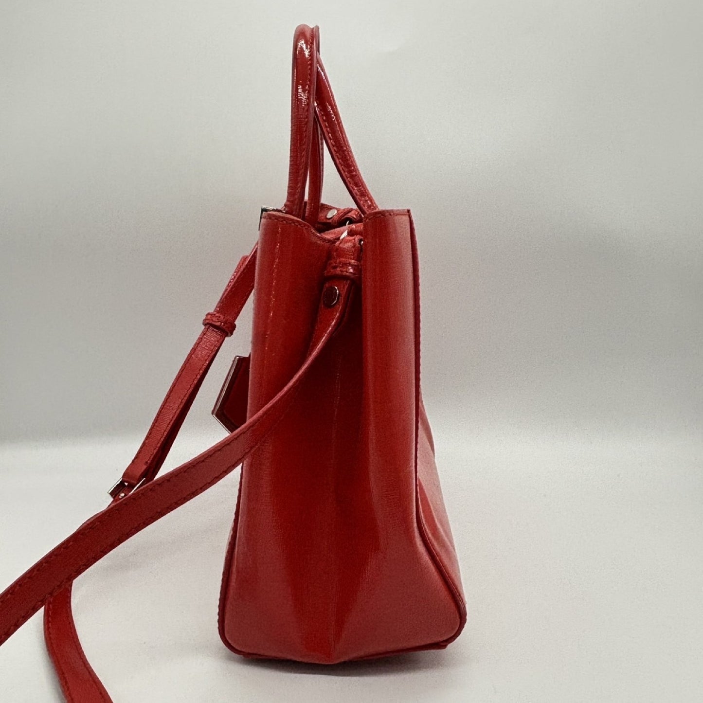 FENDI Toujours 2-Way Shoulder Handbag Red