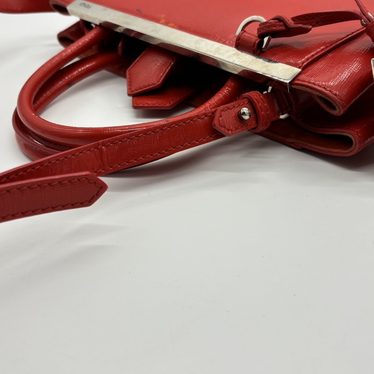 FENDI Toujours 2-Way Shoulder Handbag Red