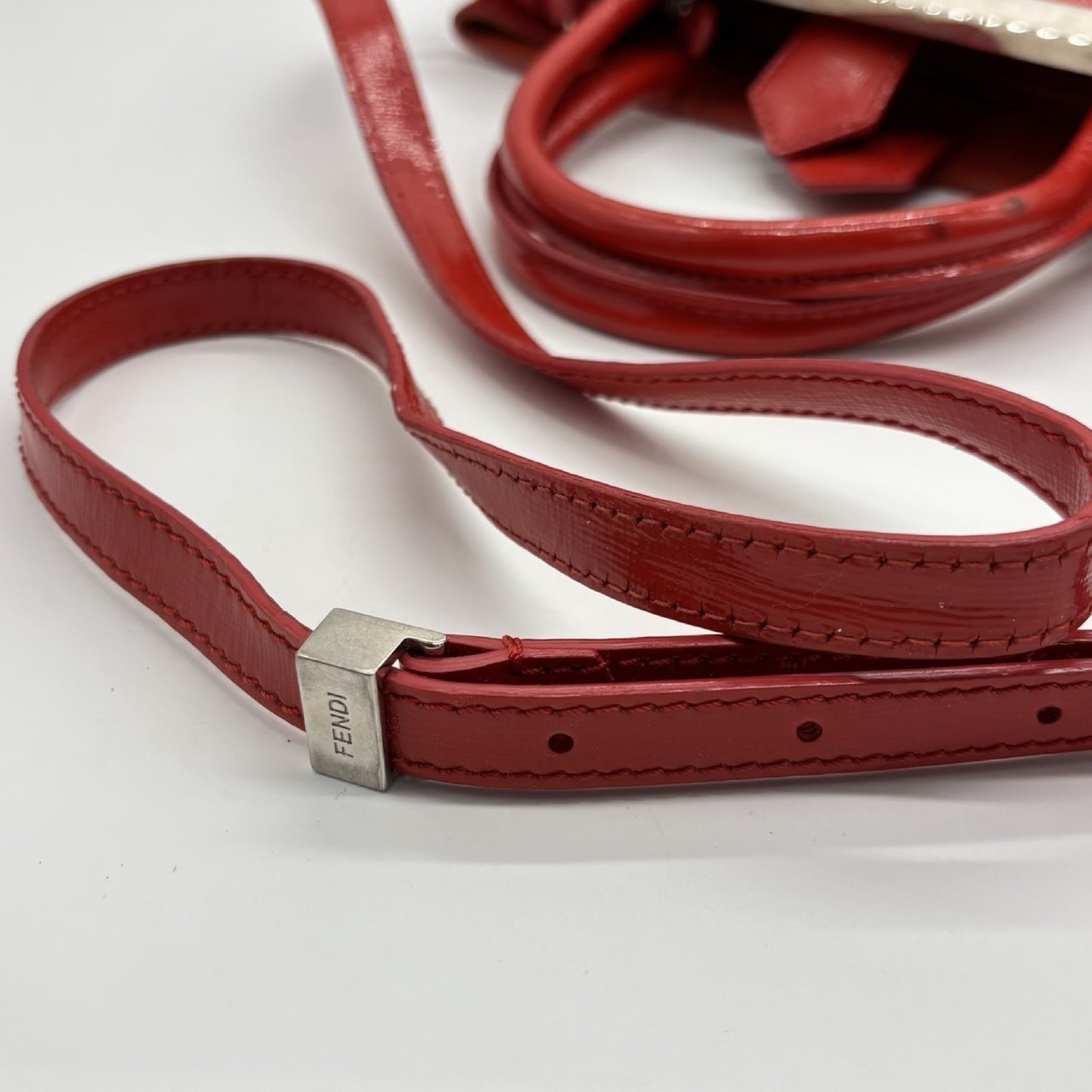 FENDI Toujours 2-Way Shoulder Handbag Red