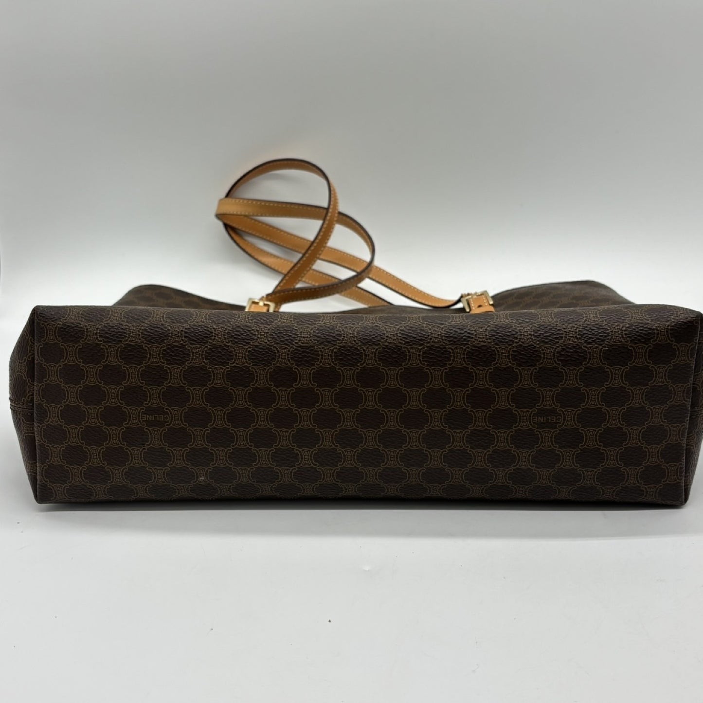 CELINE Macadam Tote Bag, Brown PVC Tote Bag