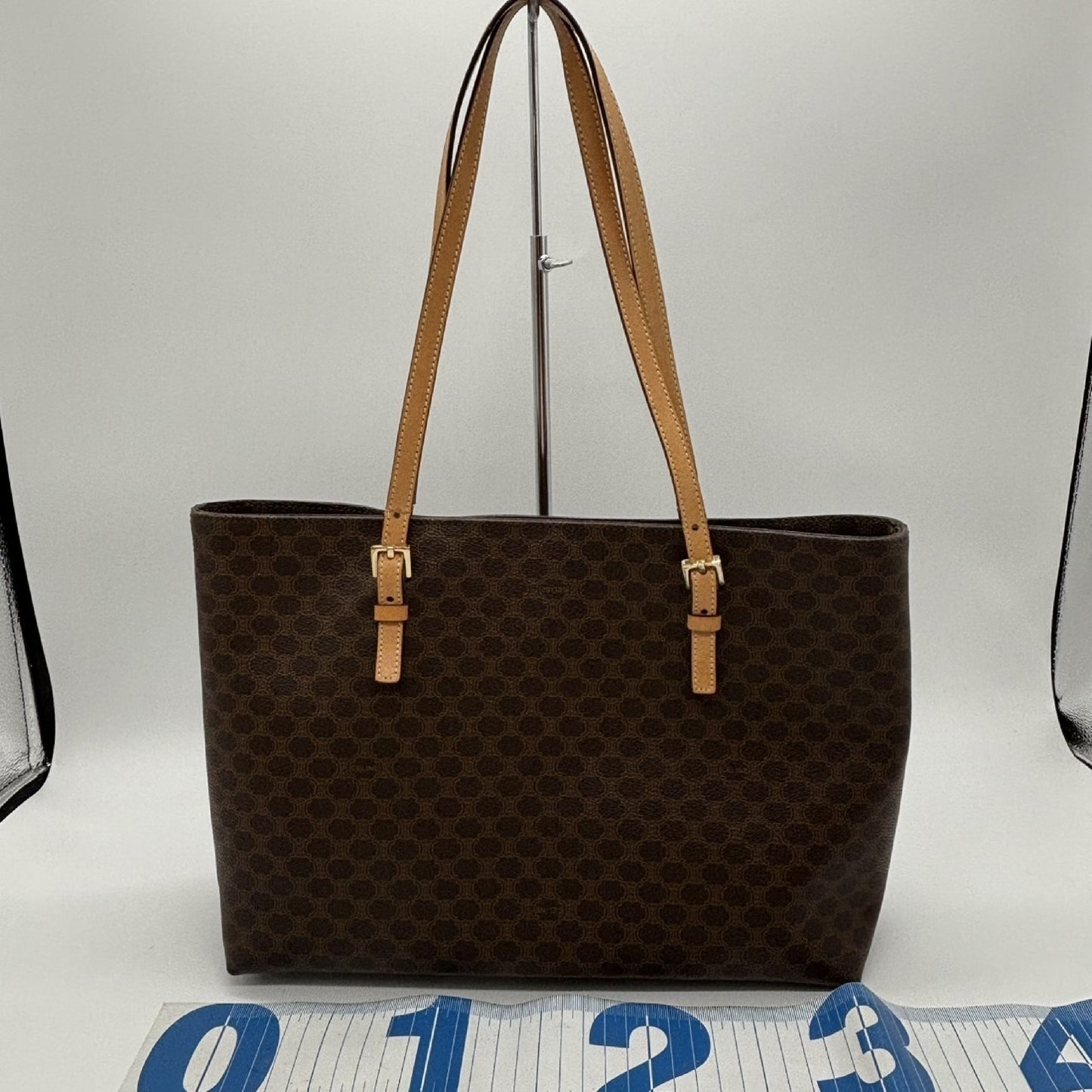 CELINE Macadam Tote Bag, Brown PVC Tote Bag