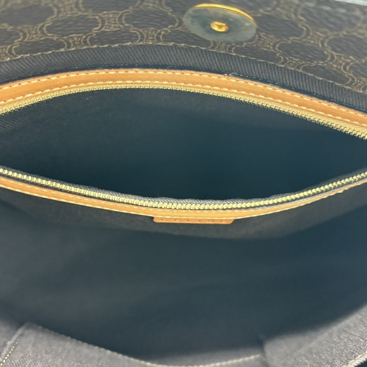 CELINE Macadam Tote Bag, Brown PVC Tote Bag
