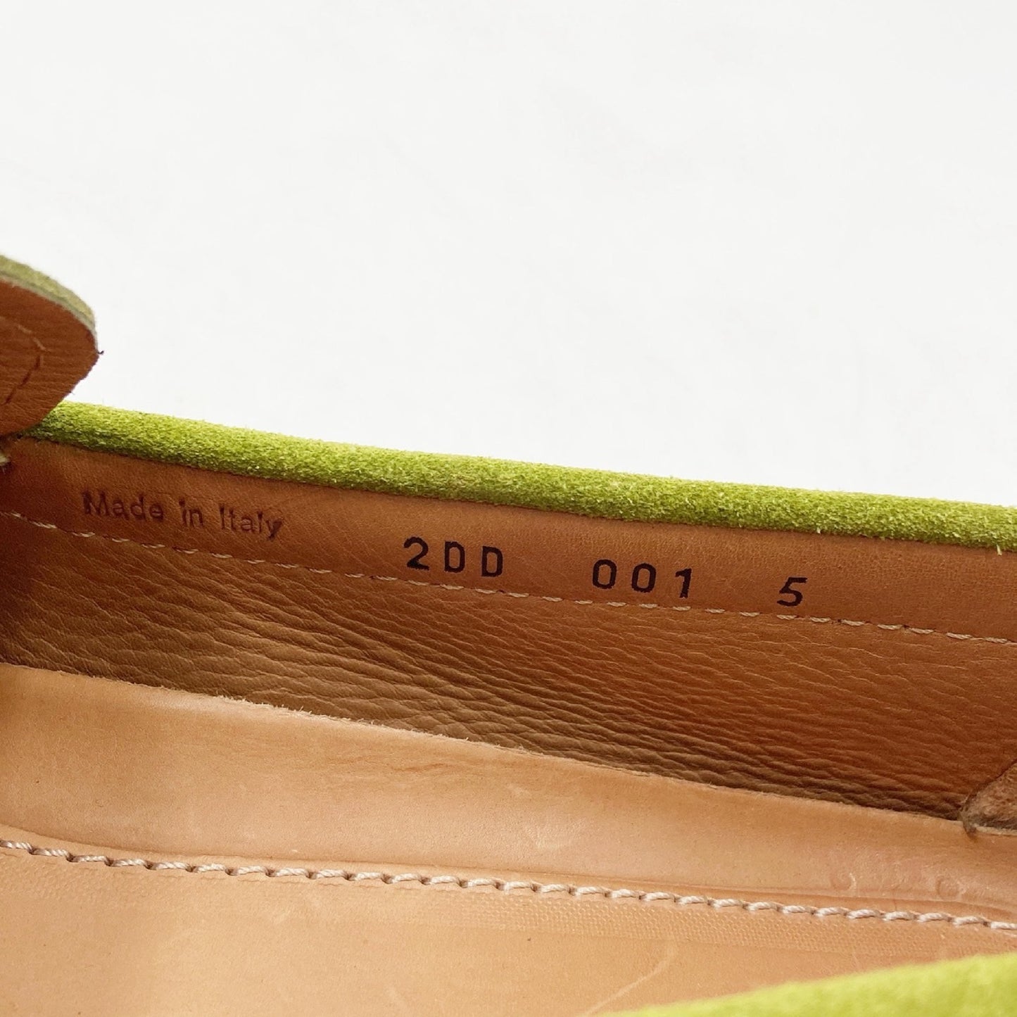 PRADA Prada Driving Shoes Suede Green Size 5 24.5cm Sneakers