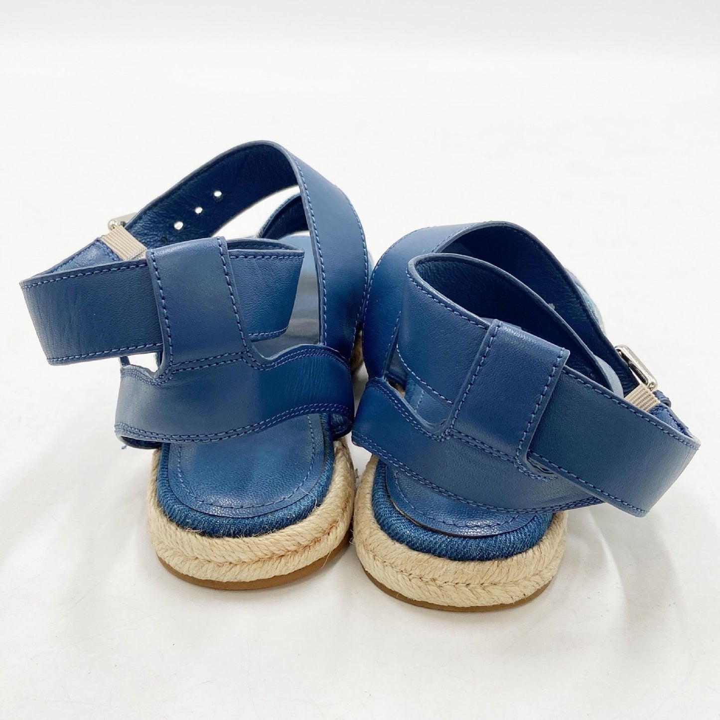 LOUIS VUITTON Monogram Denim and Leather Starboard Sandals CL1119 size 35