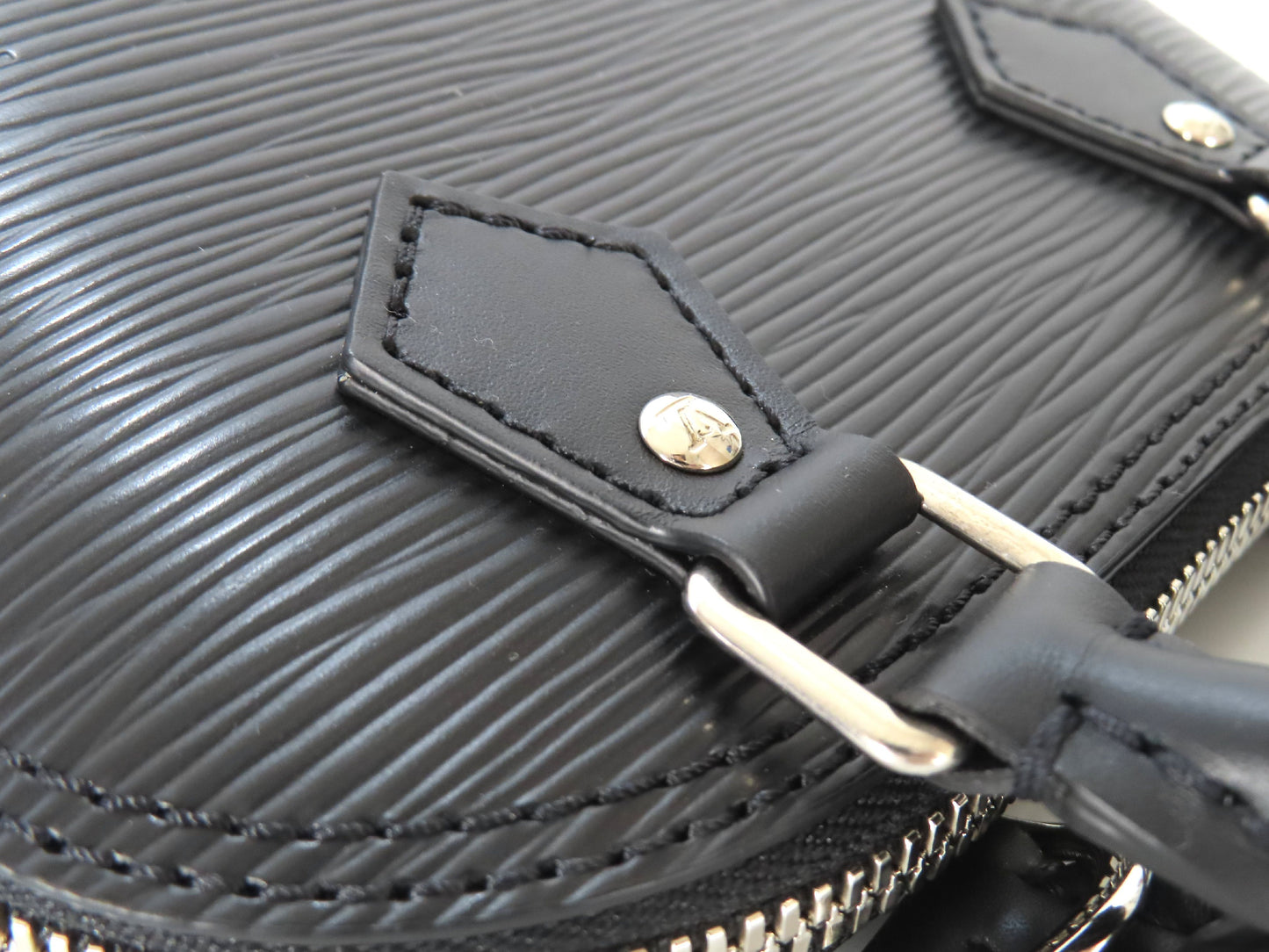 LOUIS VUITTON RFID Verified Epi Nano Alma Noir Handbag with Strap, Unused, Rank A, with IC Card