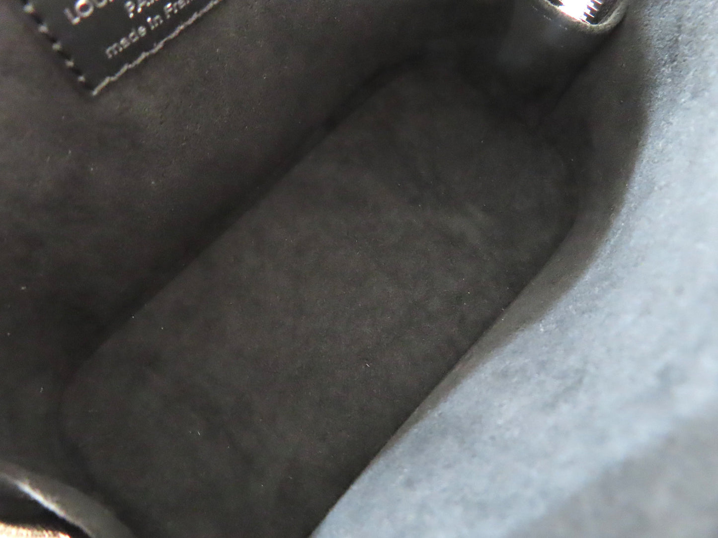 LOUIS VUITTON RFID Verified Epi Nano Alma Noir Handbag with Strap, Unused, Rank A, with IC Card