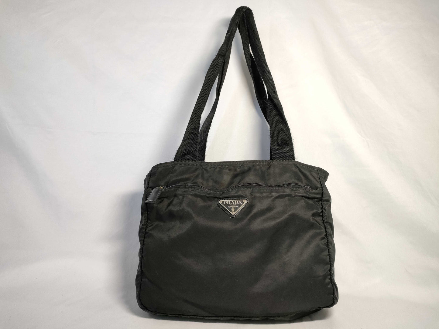 PRADA Nylon Prada Nylon Tote Bag Black W27