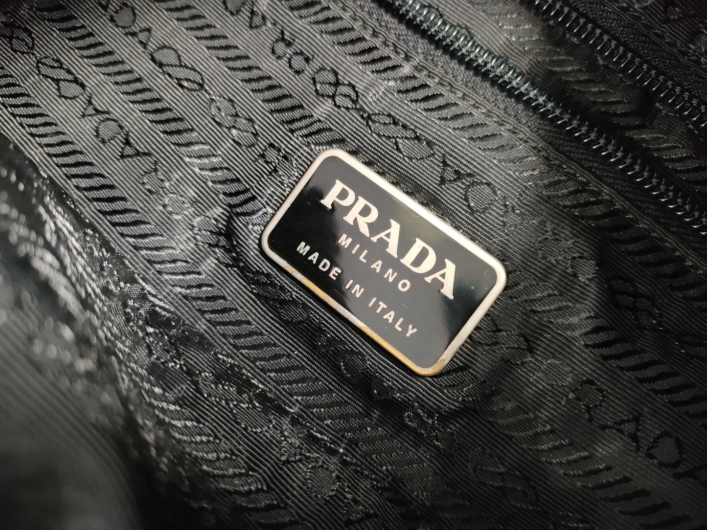 PRADA Nylon Prada Nylon Tote Bag Black W27