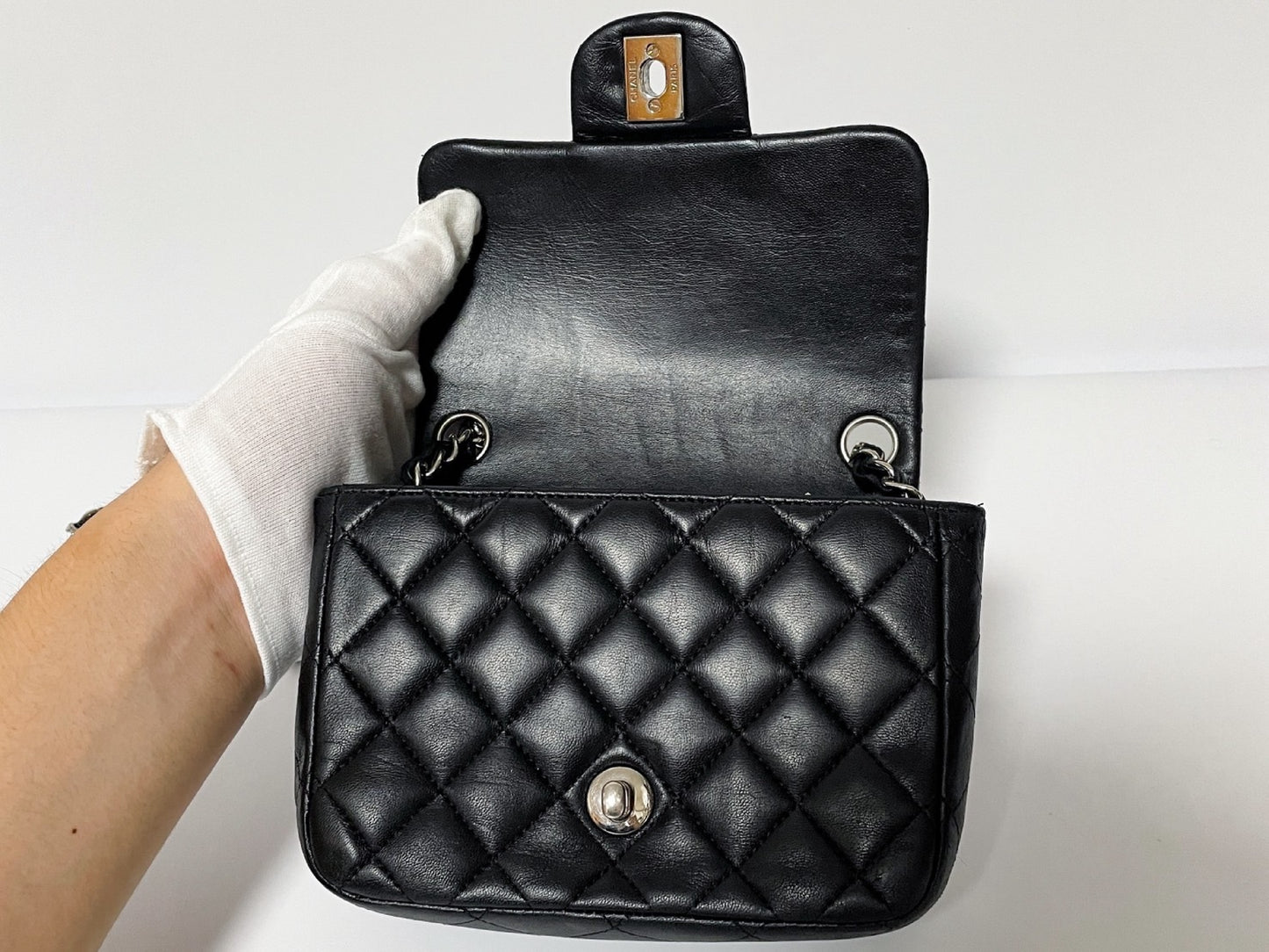 CHANEL Mini Matelasse Lambskin Shoulder Bag