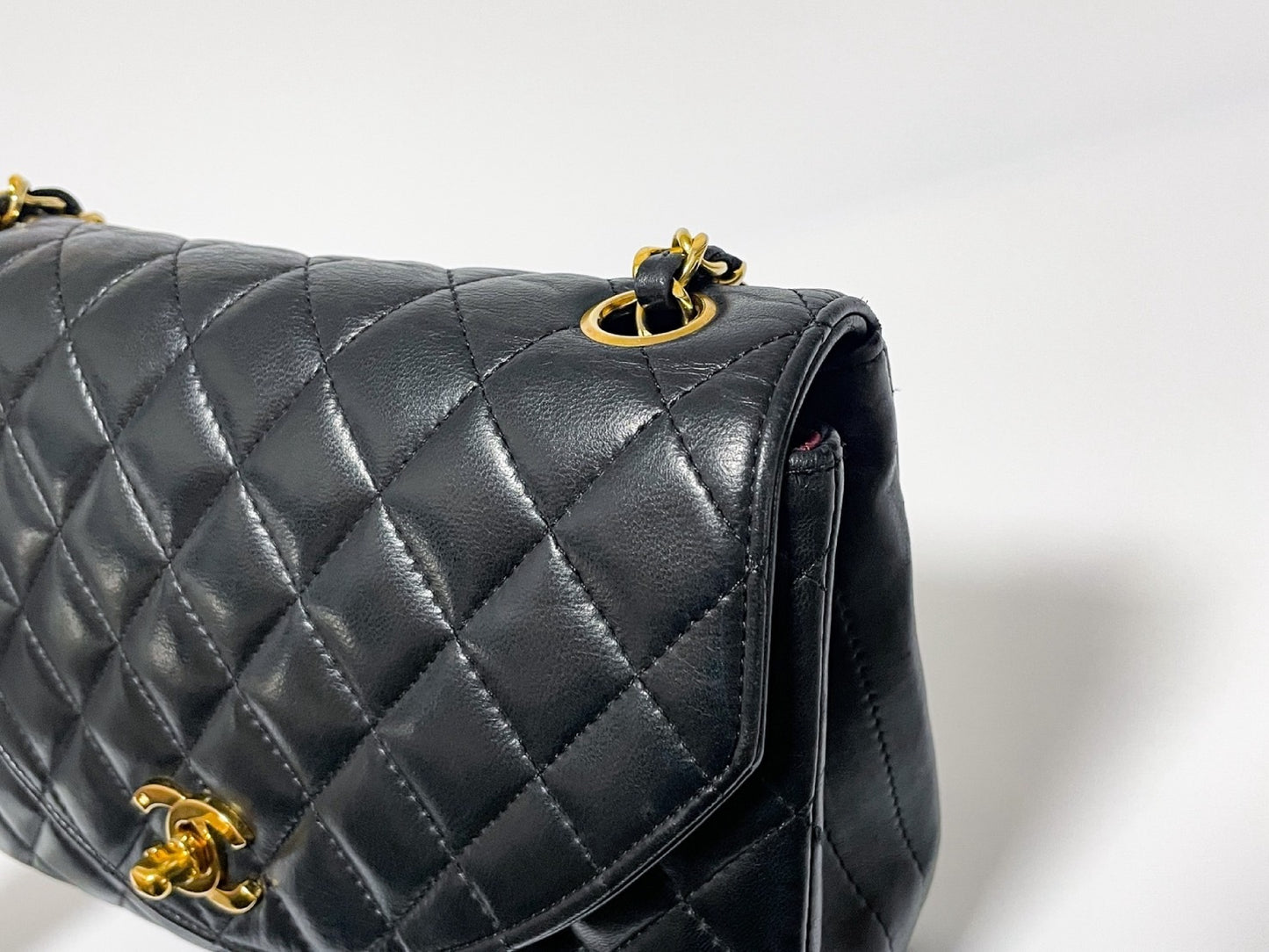 CHANEL Half Moon Matelasse Lambskin Shoulder Bag with Seal