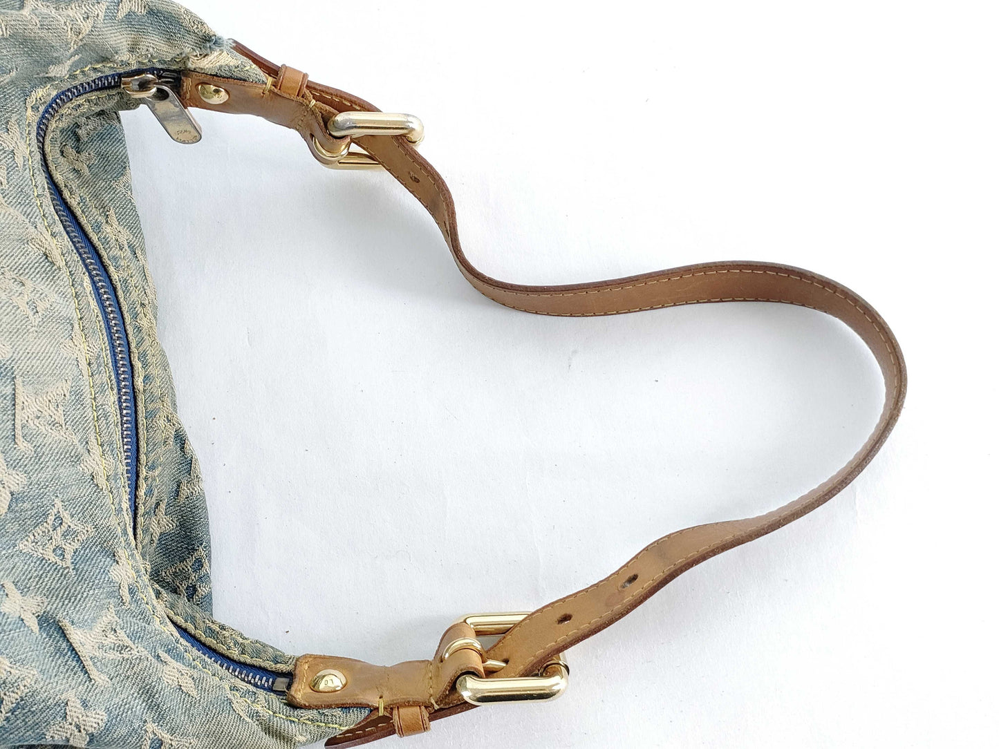 LOUIS VUITTON RFID Unverified S*10** Monogram Denim LV Baggy Denim Shoulder Bag