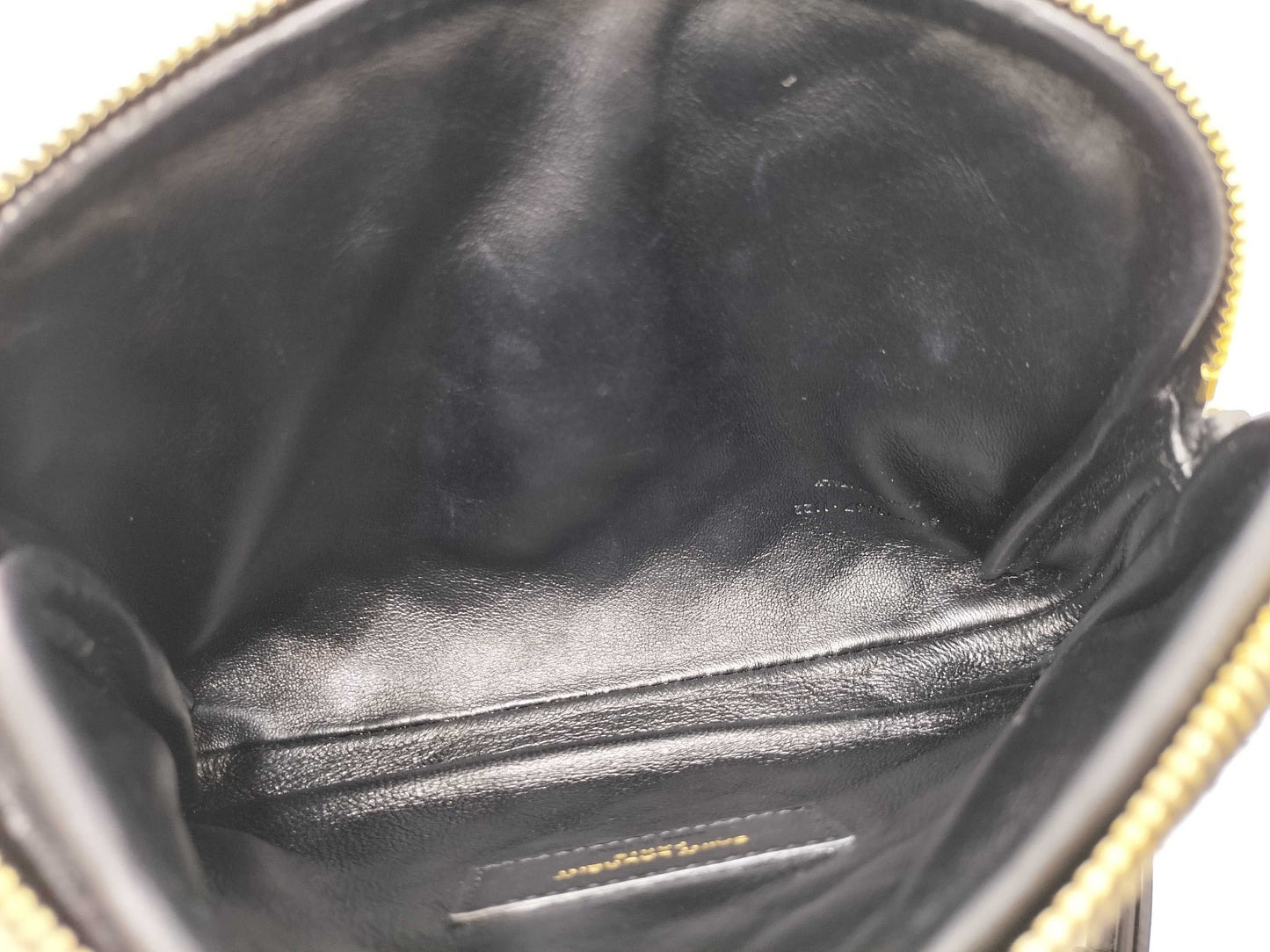 Yves Saint Laurent 733667 Gaby Chain Shoulder Bag in Quilted Leather and Black