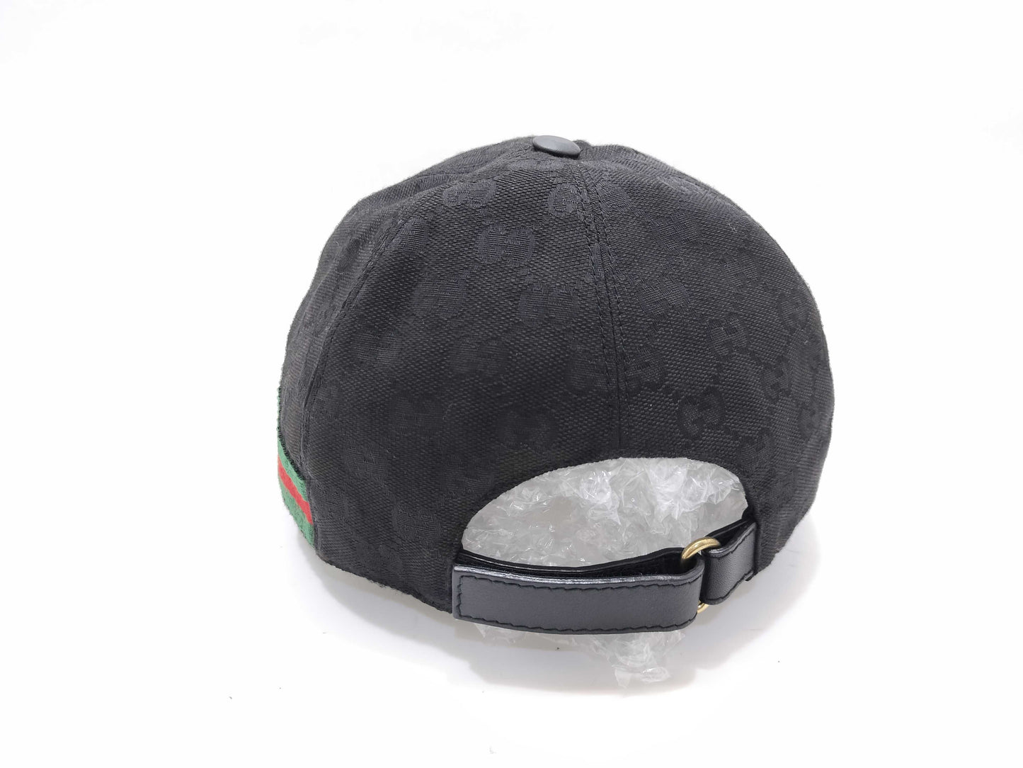 GUCCI GG Canvas Cap with Side Shelly, Black Other Apparel