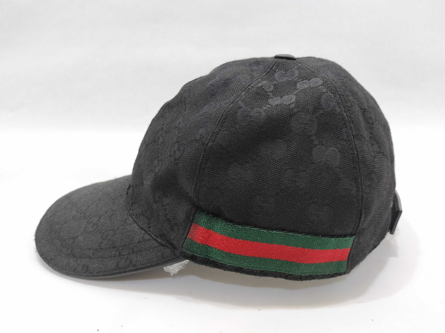 GUCCI GG Canvas Cap with Side Shelly, Black Other Apparel