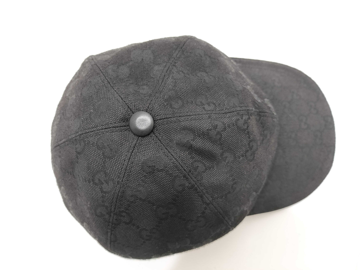 GUCCI GG Canvas Cap with Side Shelly, Black Other Apparel