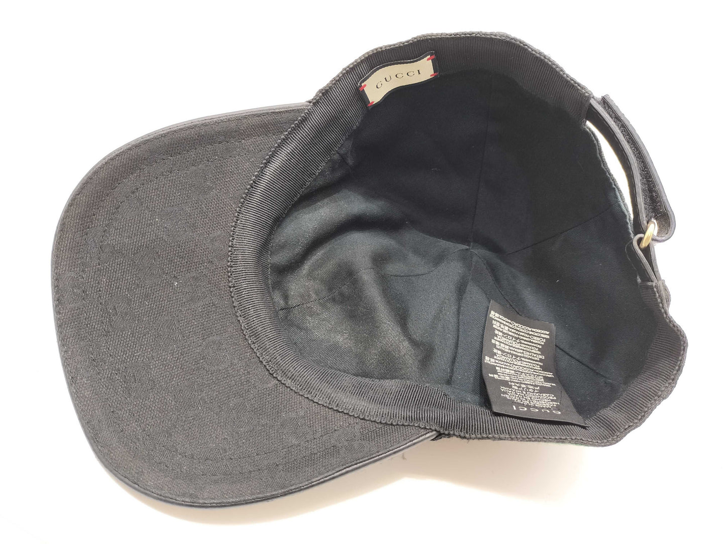 GUCCI GG Canvas Cap with Side Shelly, Black Other Apparel