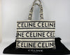 CELINE Large Cabas Thais Canvas Tote Bag, Ivory and Black