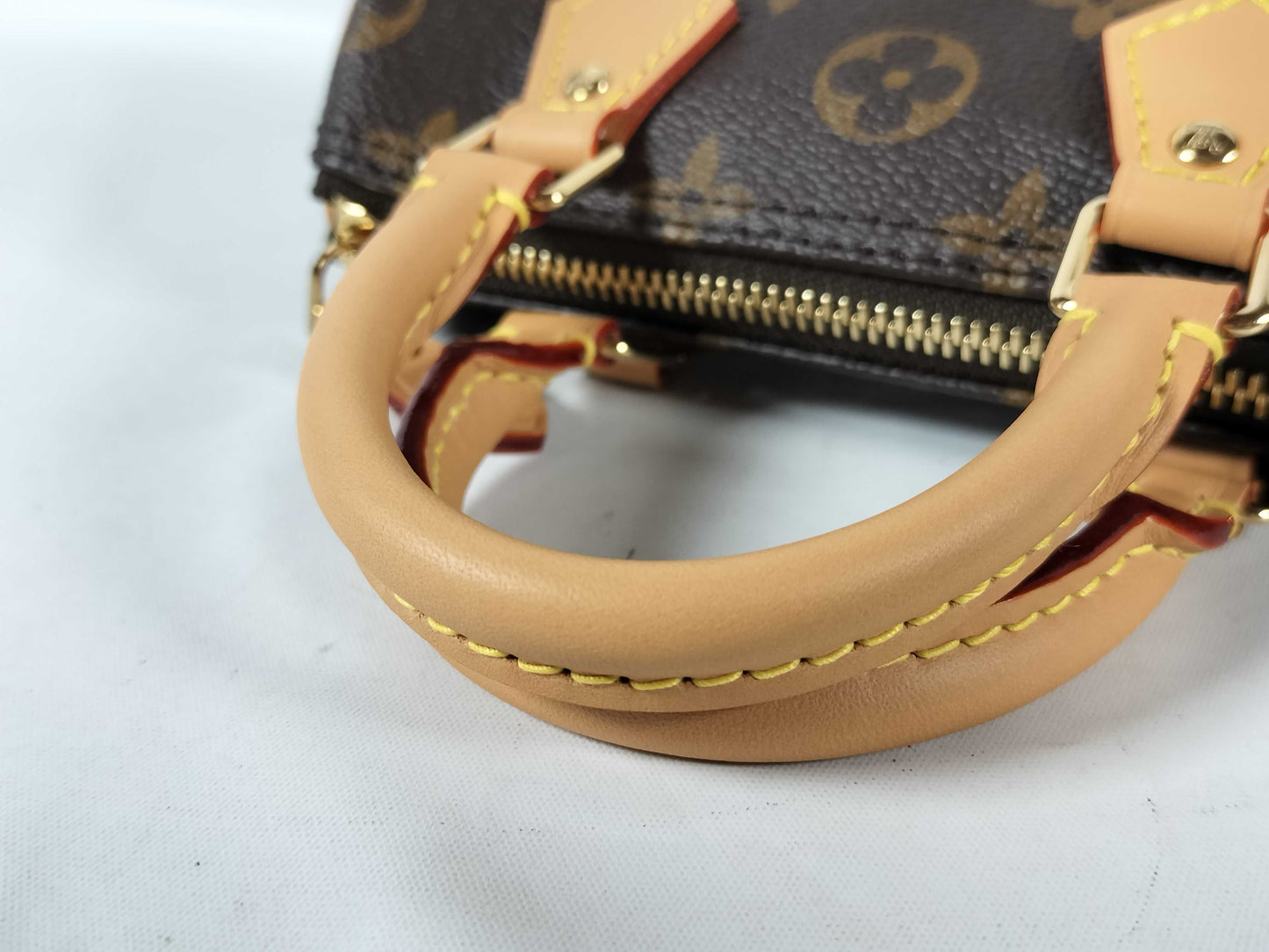 LOUIS VUITTON RFID verification failed. TN2255 Monogram Louis Vuitton M81085 Nano Speedy Monogram Handbag.