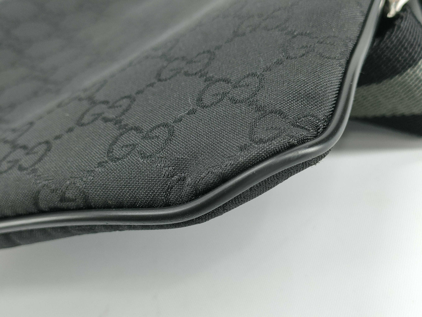GUCCI GG Nylon/Leather Shoulder Bag 449183