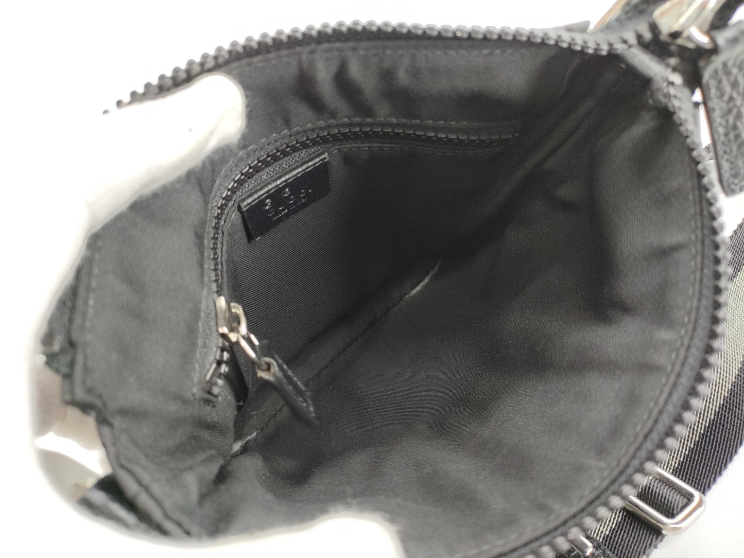 GUCCI GG Nylon/Leather Shoulder Bag 449183