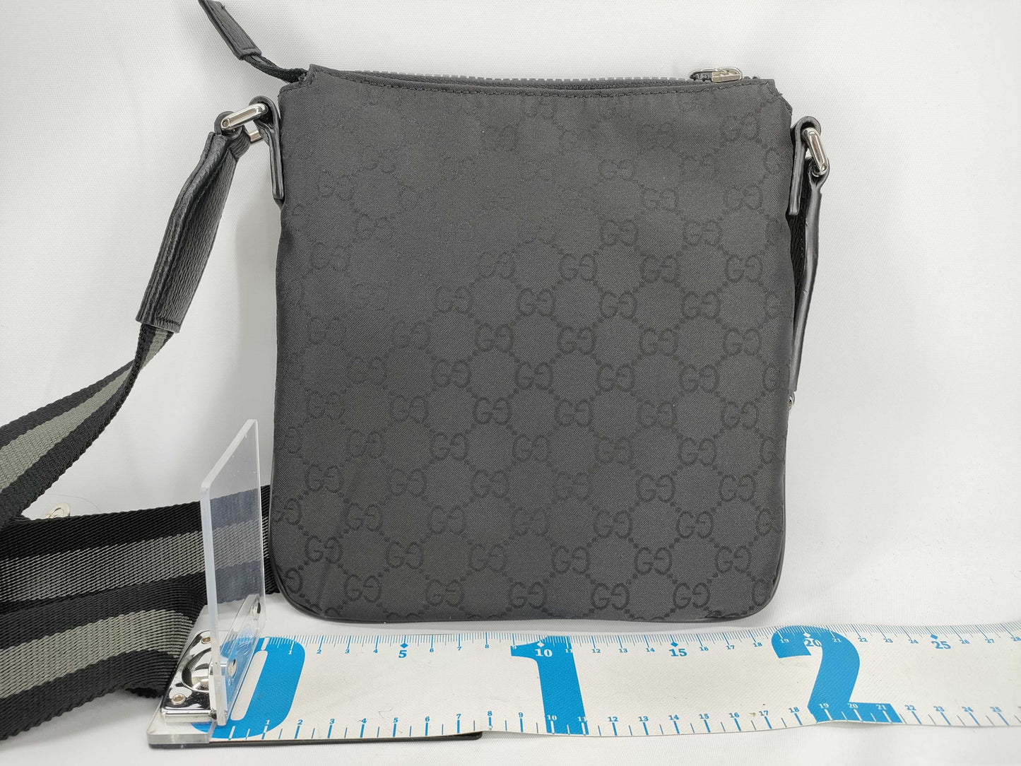 GUCCI GG Nylon/Leather Shoulder Bag 449183