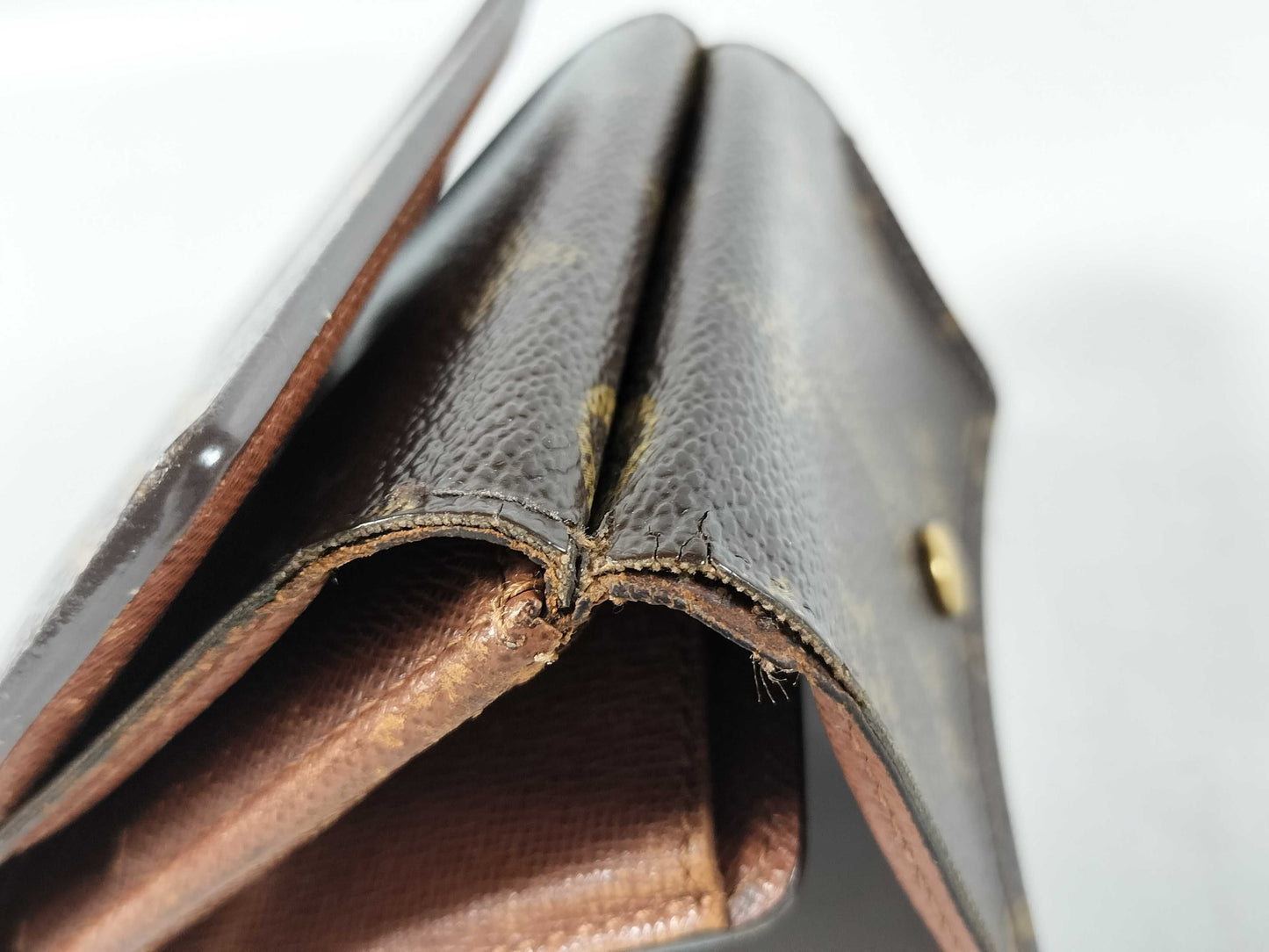 LOUIS VUITTON SP0053 Monogram Louis Vuitton Double Hook Wallet with Initials