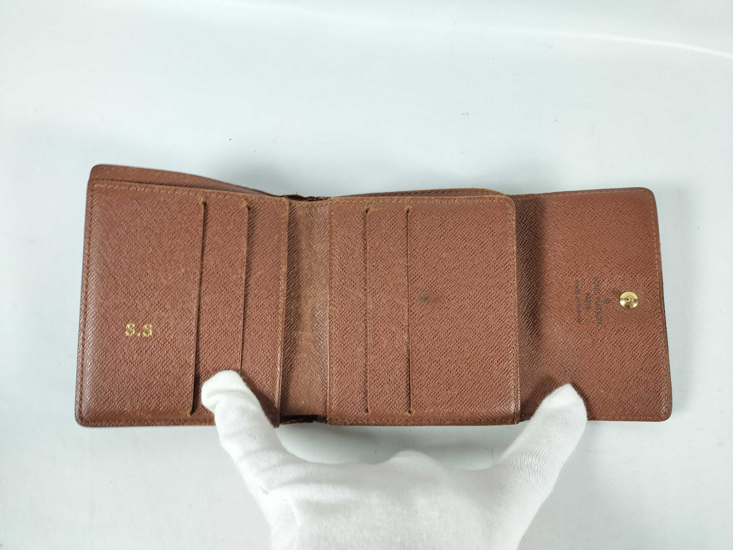 LOUIS VUITTON SP0053 Monogram Louis Vuitton Double Hook Wallet with Initials