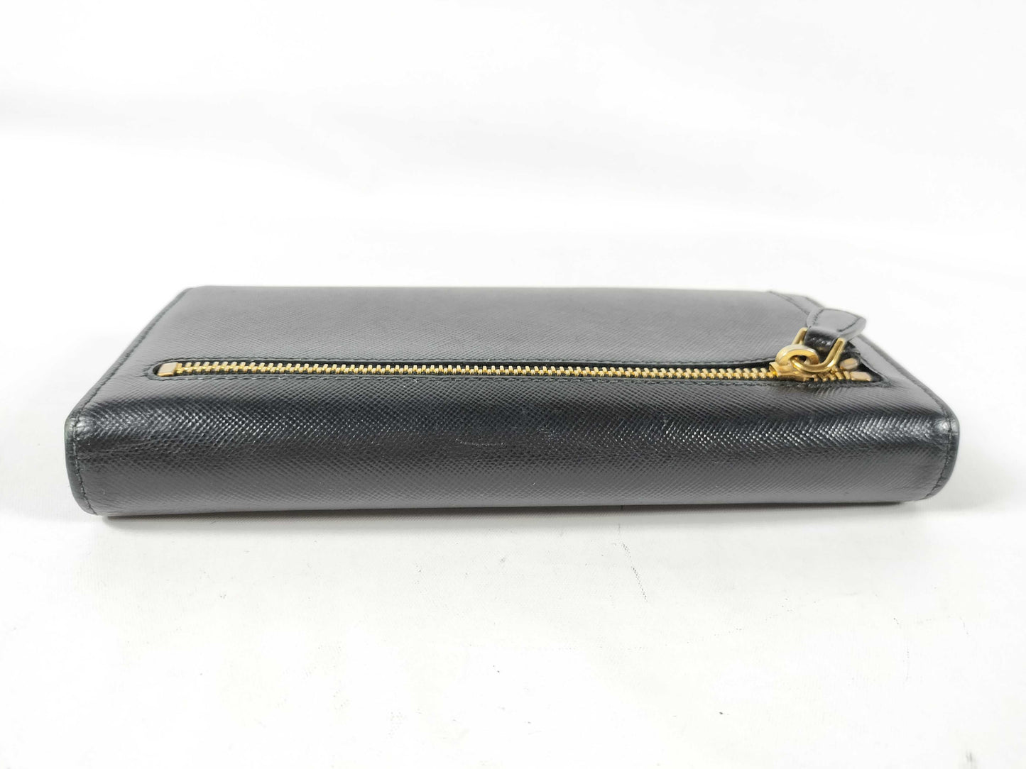 PRADA PRADA Saffiano Triangle Long Wallet Wallet