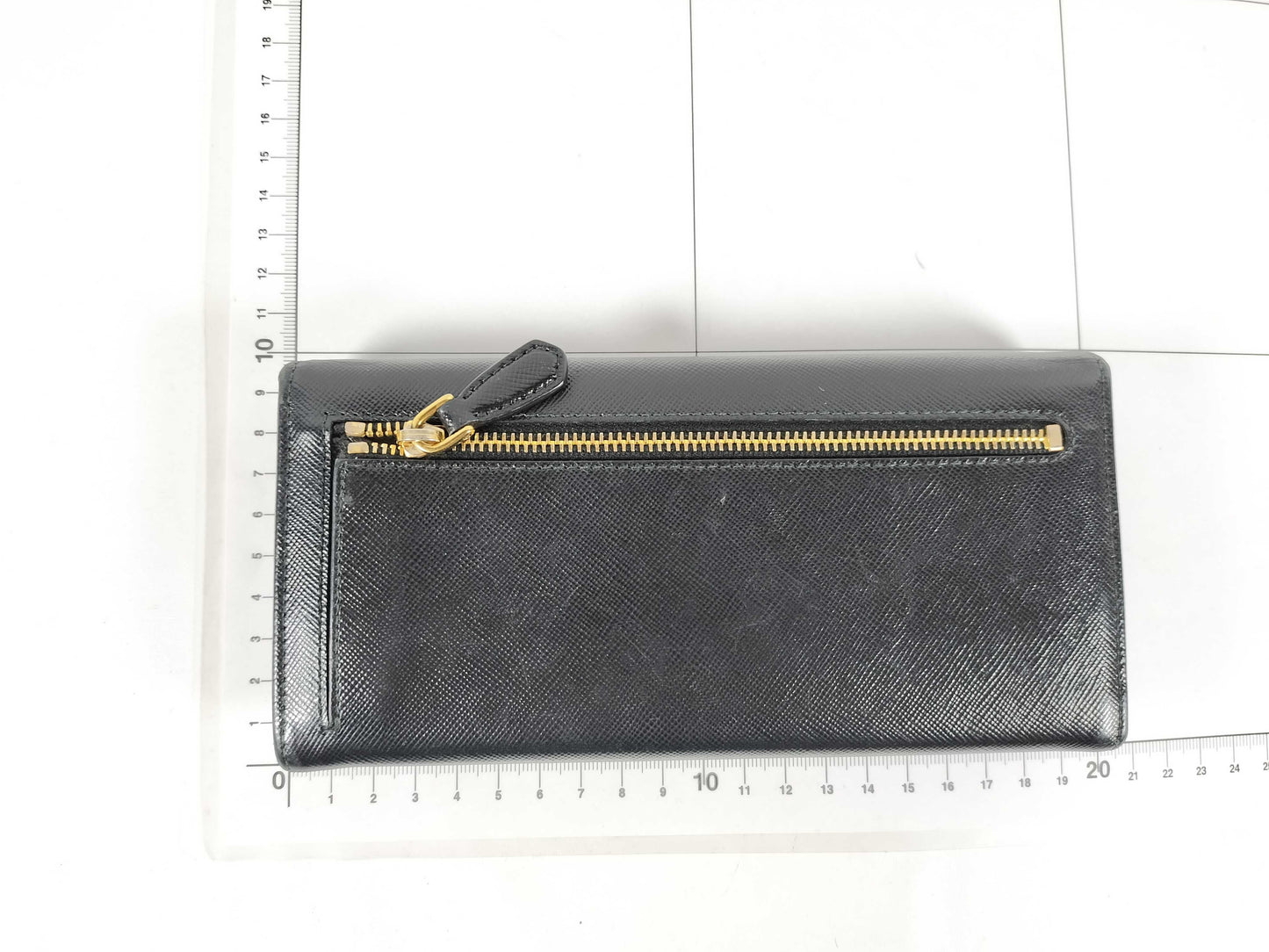 PRADA PRADA Saffiano Triangle Long Wallet Wallet
