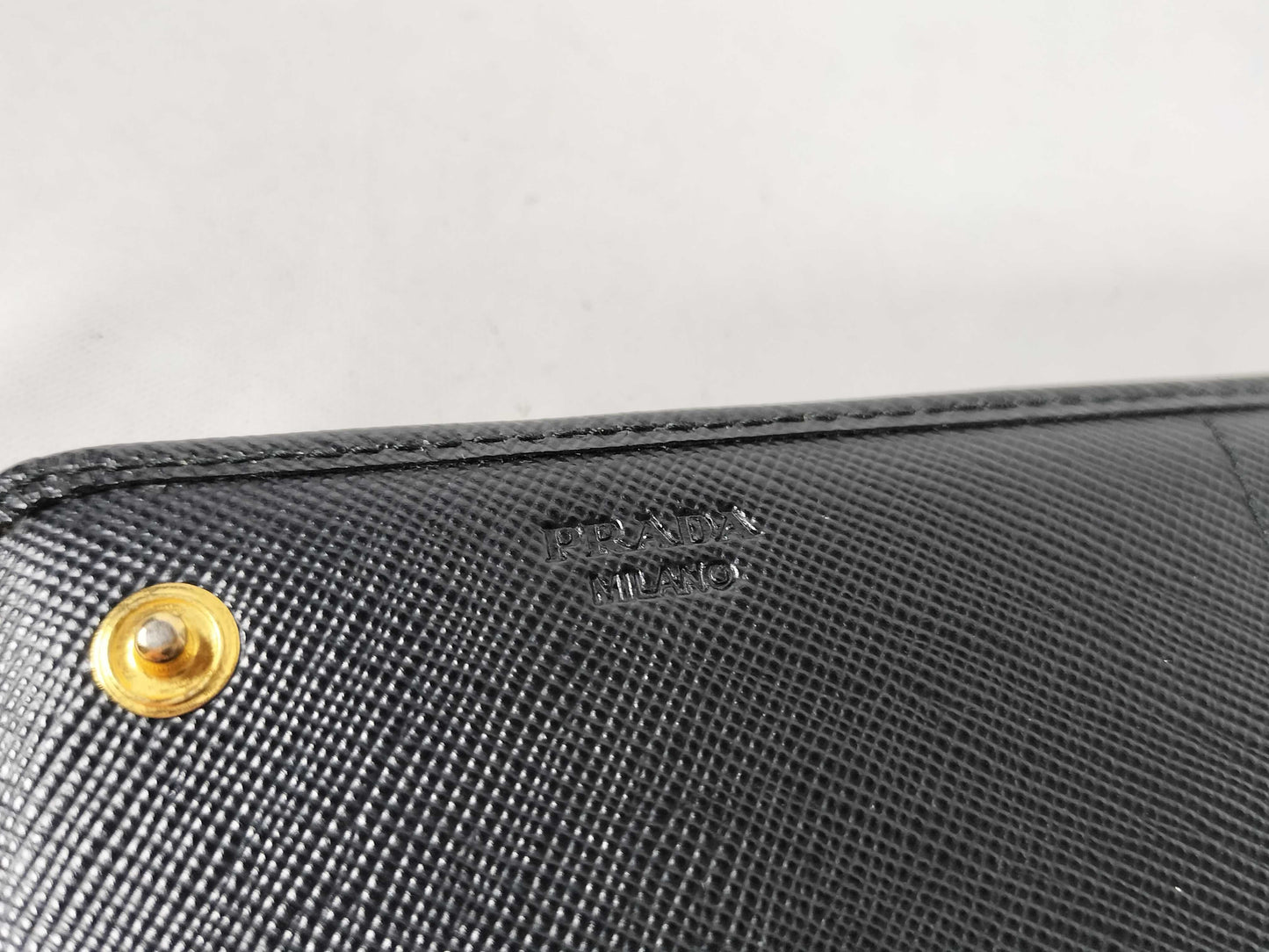 PRADA PRADA Saffiano Triangle Long Wallet Wallet