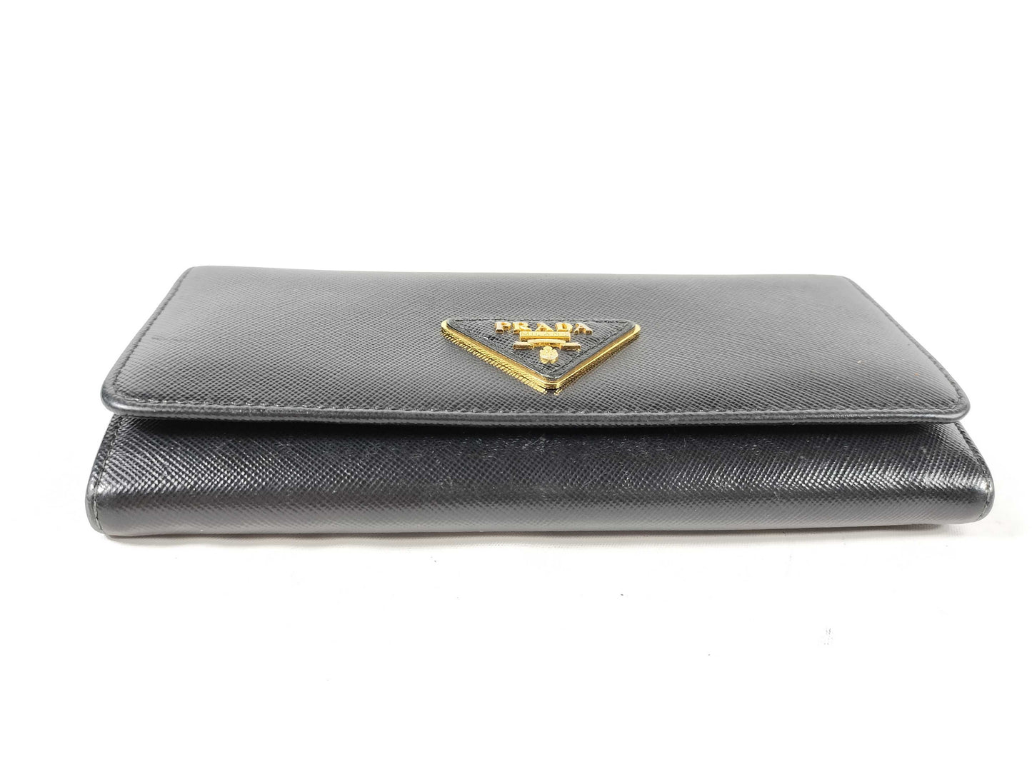 PRADA PRADA Saffiano Triangle Long Wallet Wallet