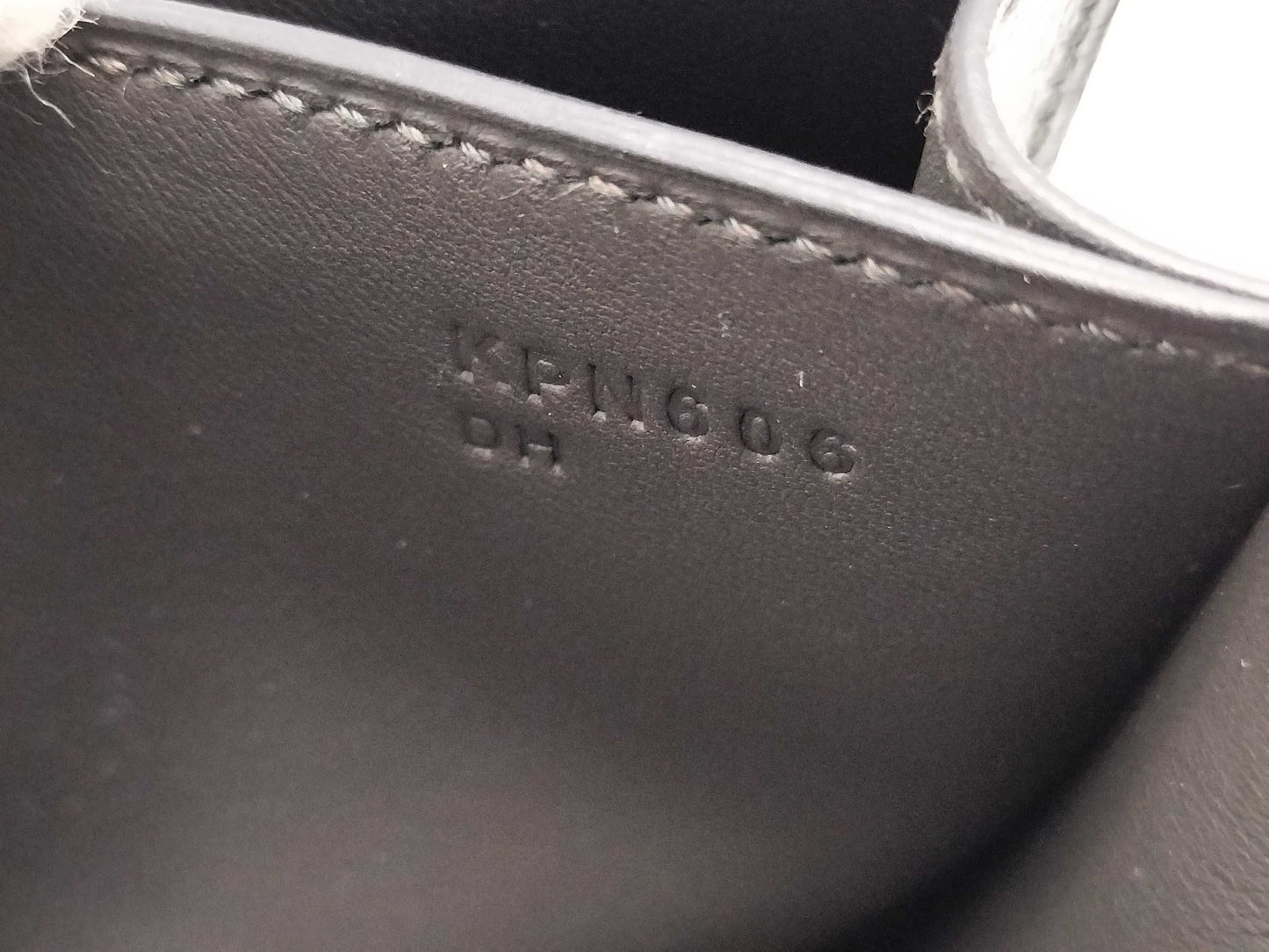 HERMES Constance Mini Chevre Shoulder Bag in Gray with Silver Hardware and K Stamp