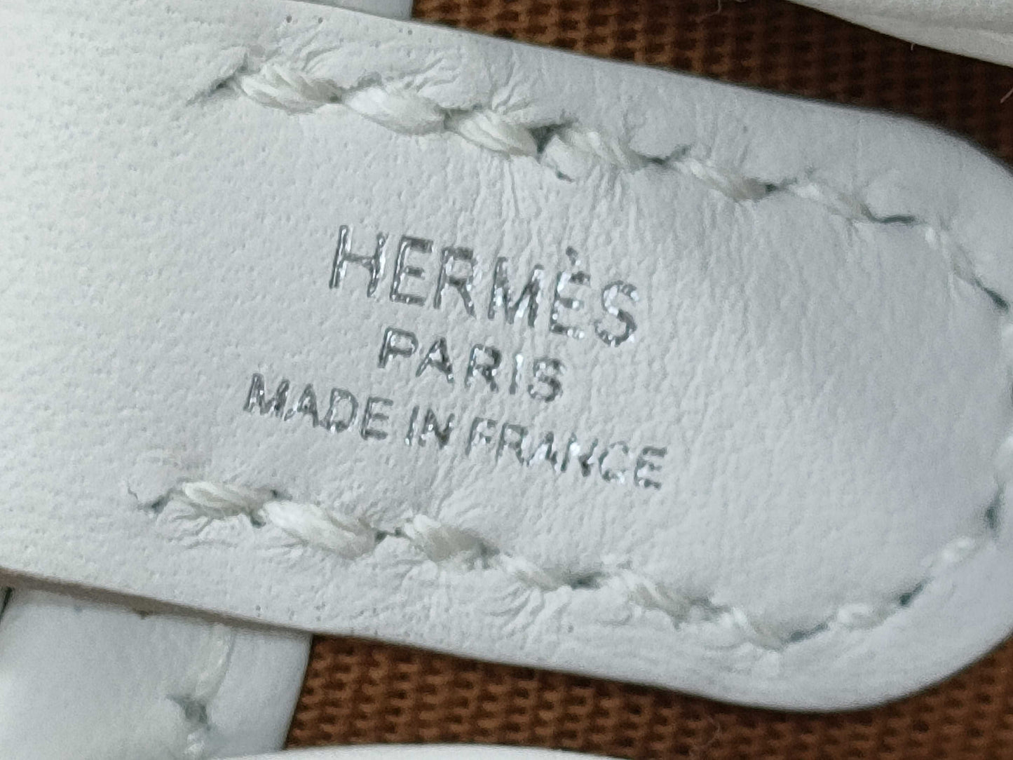 HERMES Neo Evelyne Mini Amazone 16 TPM Shoulder Bag in Etoupe/Gri Pearl with Silver Hardware and K Stamp