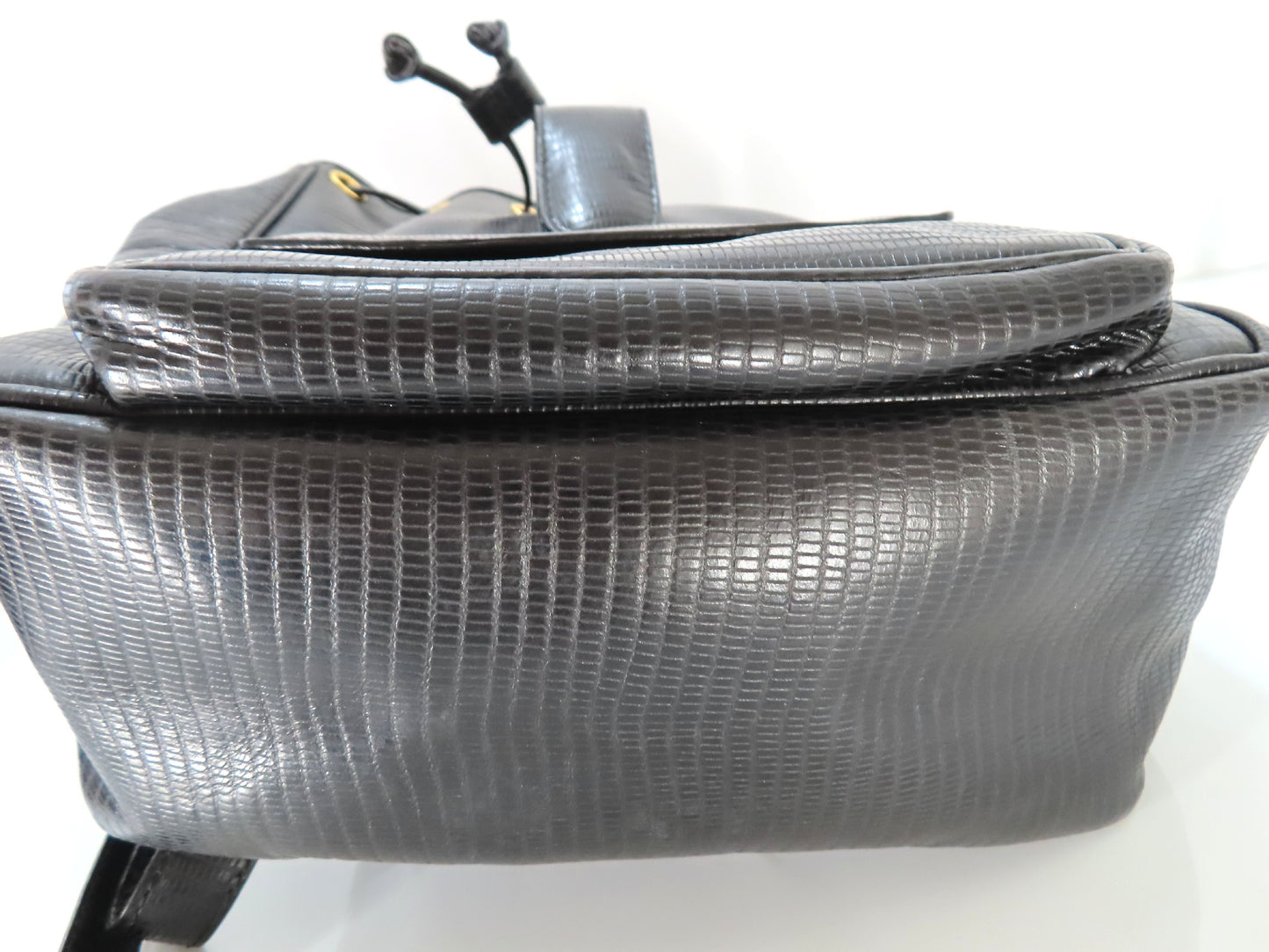 BOTTEGA VENETA Bottega Veneta Leather Lizard Embossed Backpack Bag