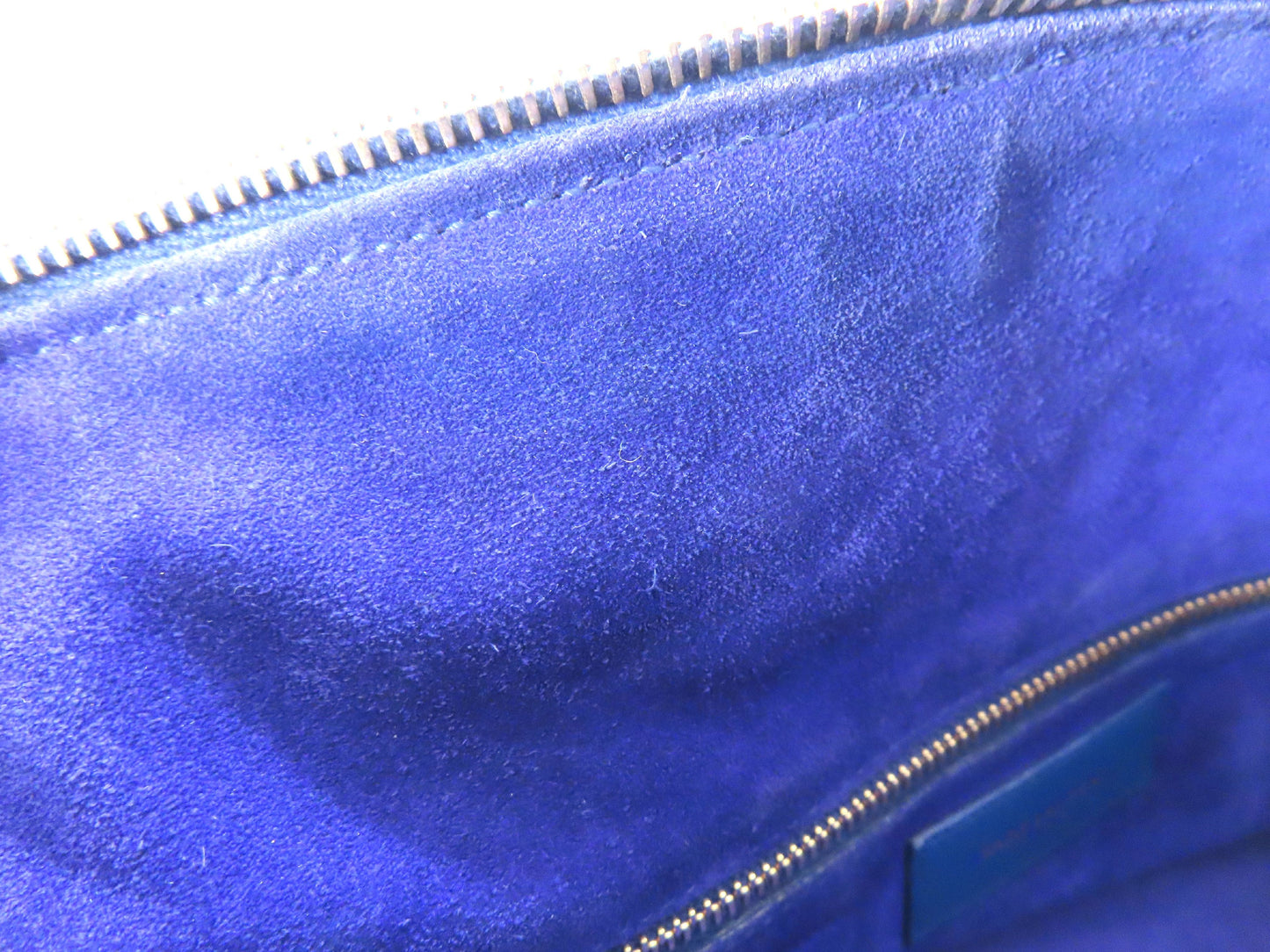 SAINT LAURENT Leather Duffle Bag, 2-Way Mini Boston Bag, Blue