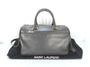 SAINT LAURENT Leather Duffle Bag, 2-Way Mini Boston Bag, Gray