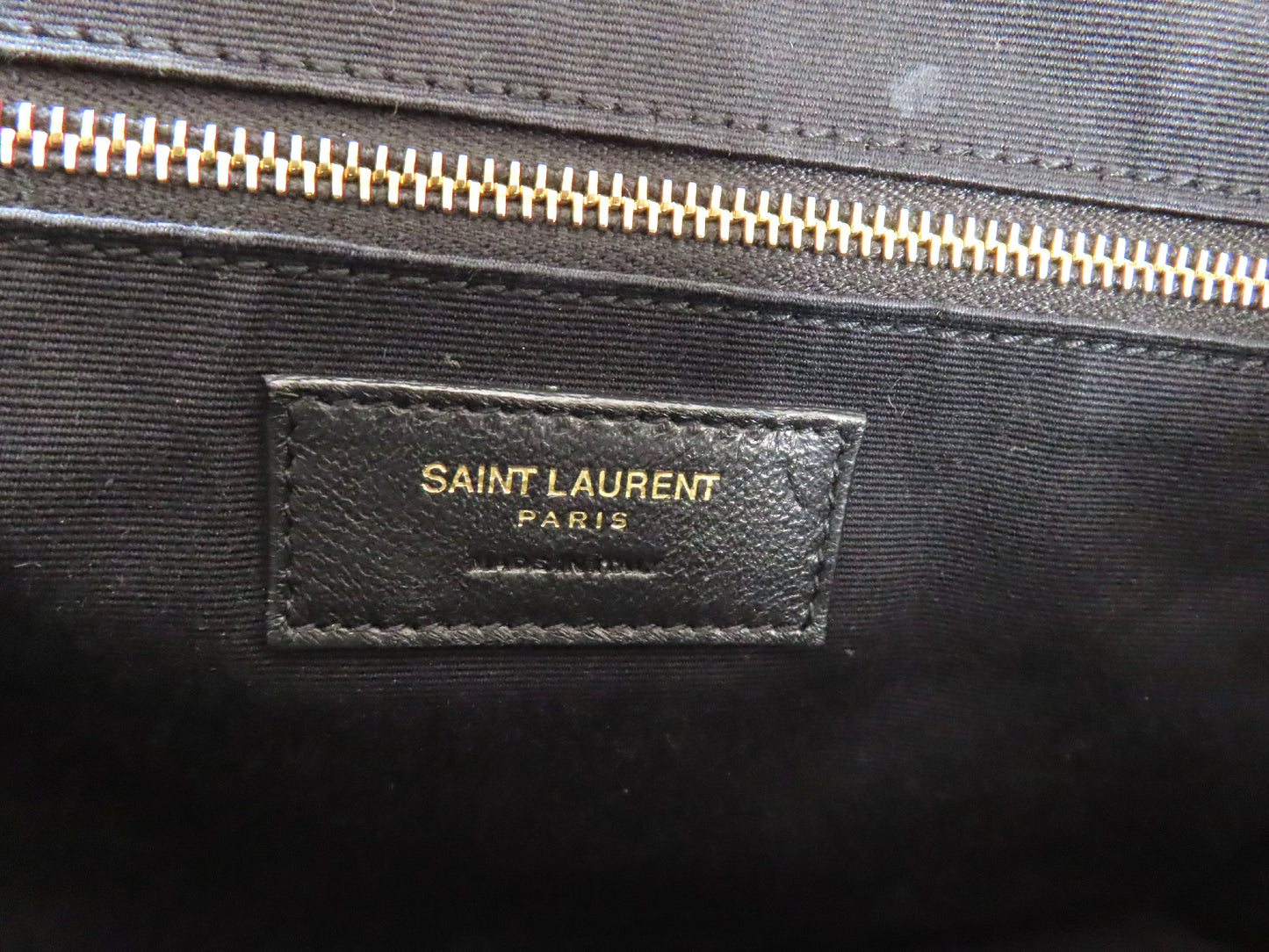 SAINT LAURENT Leather Duffle Bag, 2-Way Mini Boston Bag, Gray