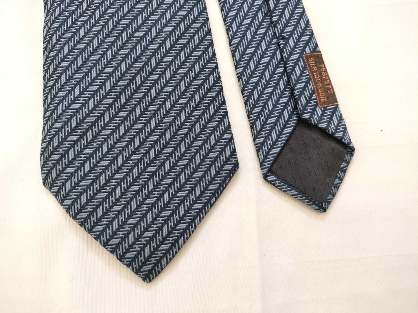 HERMES HERMES tie H pattern stains and fraying Other accessories