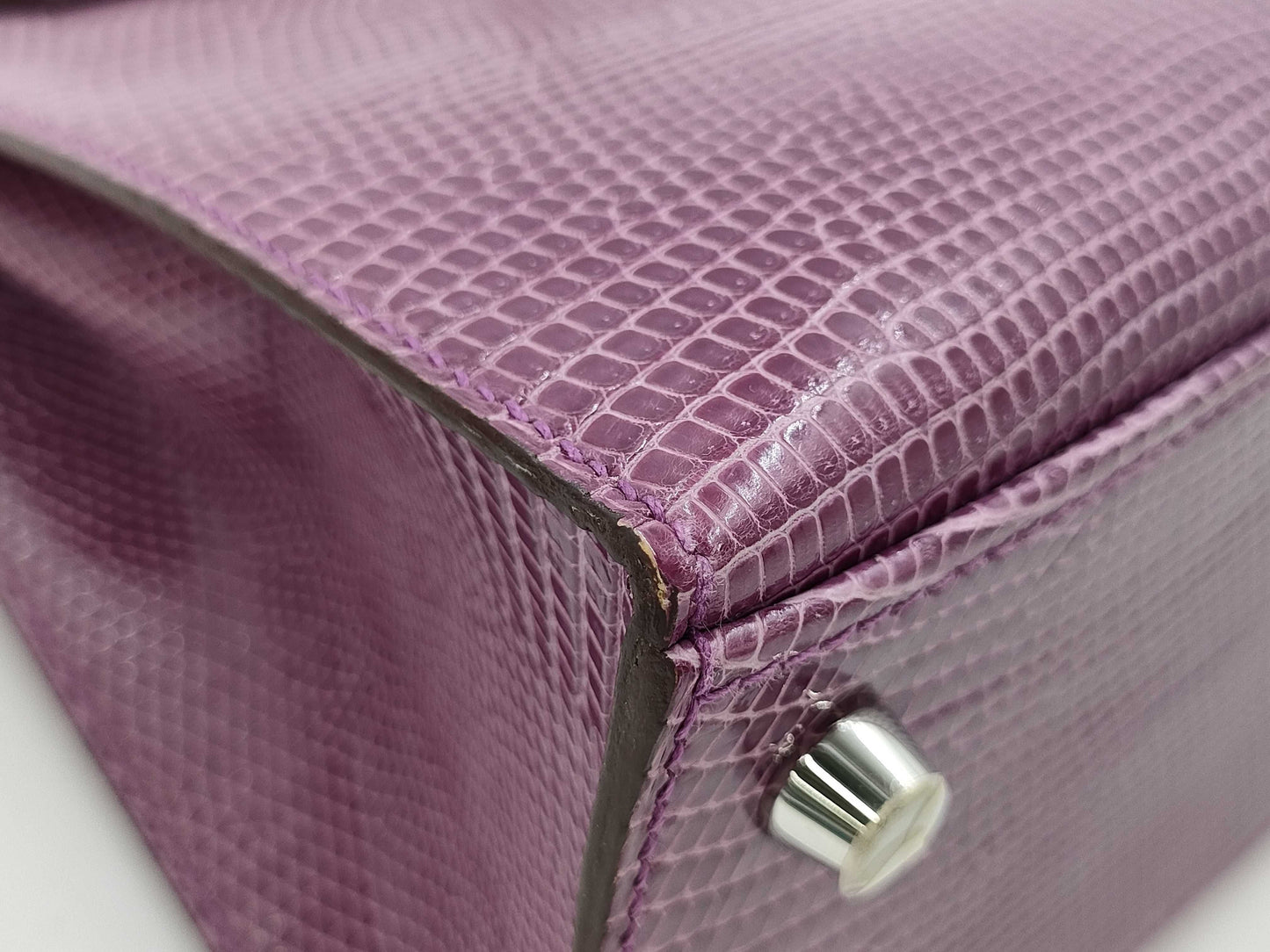 HERMES Kelly Purple Handbag