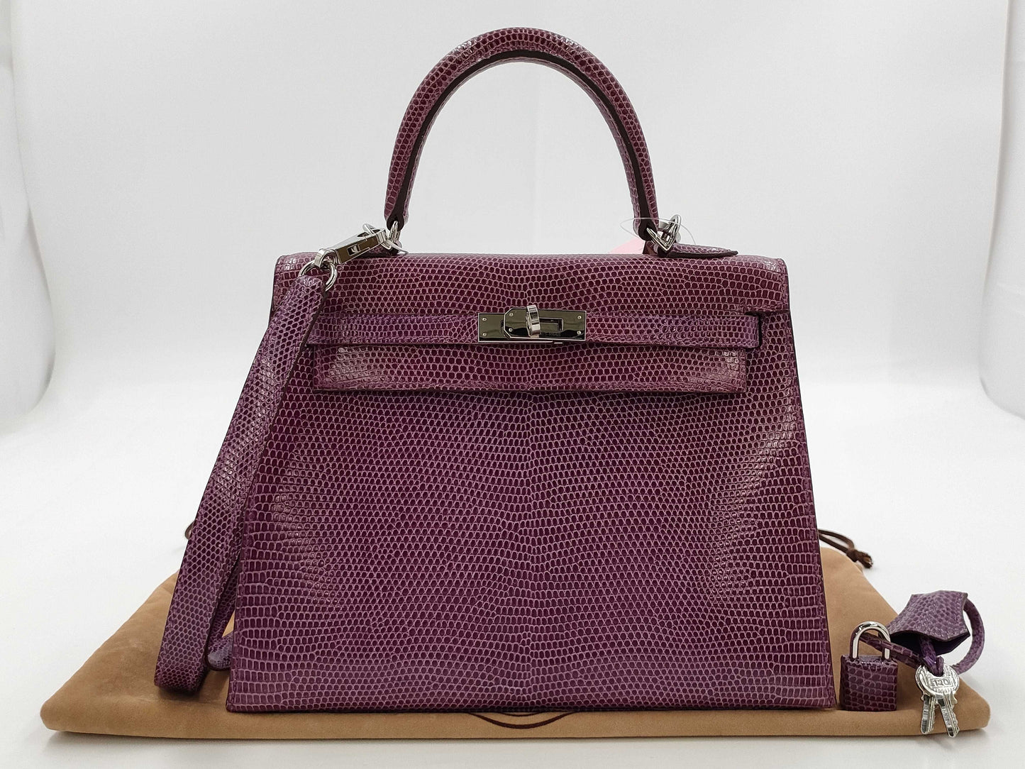 HERMES Kelly Purple Handbag